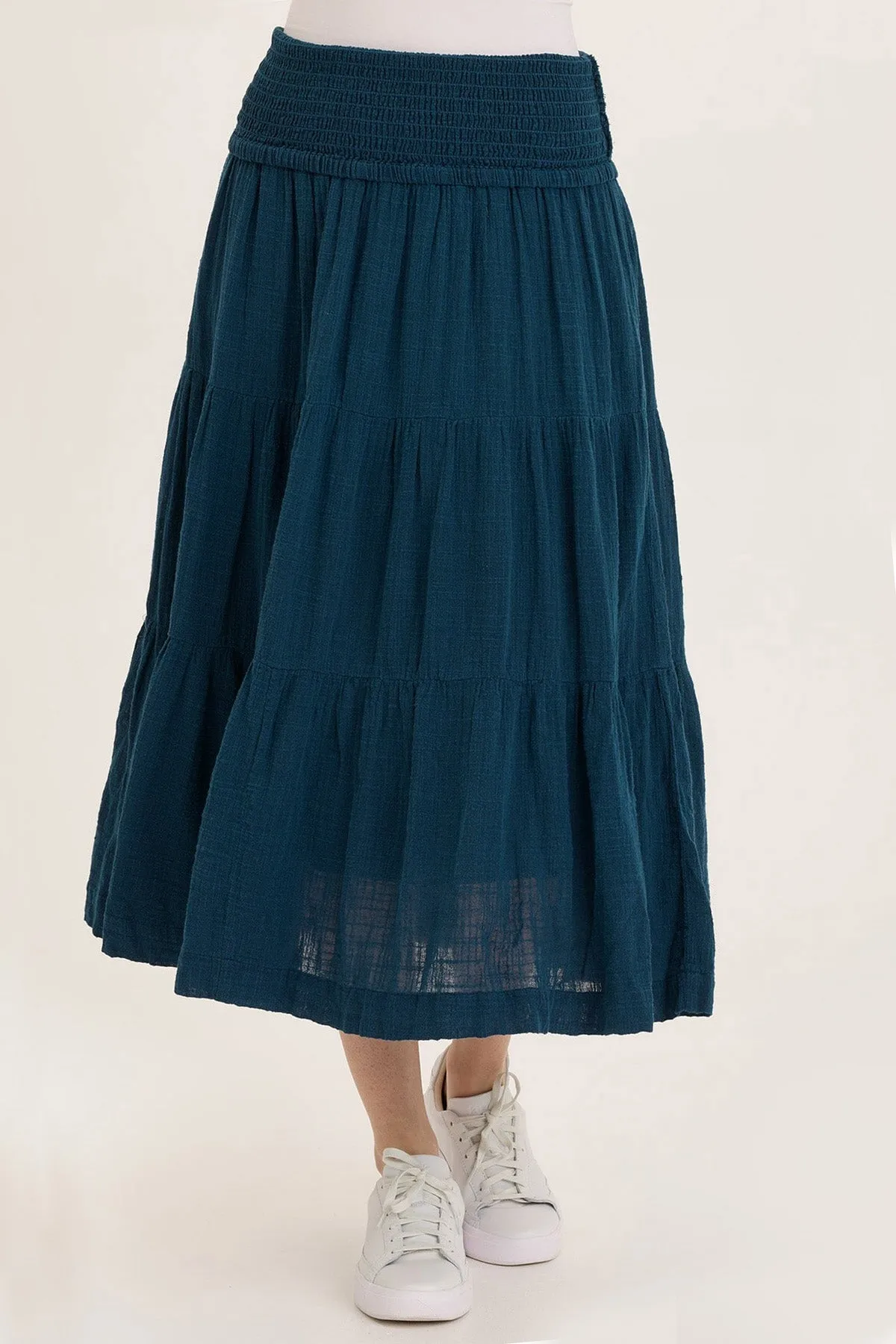 Club Mode Metro Edge Paigene Gauze Tiered Skirt