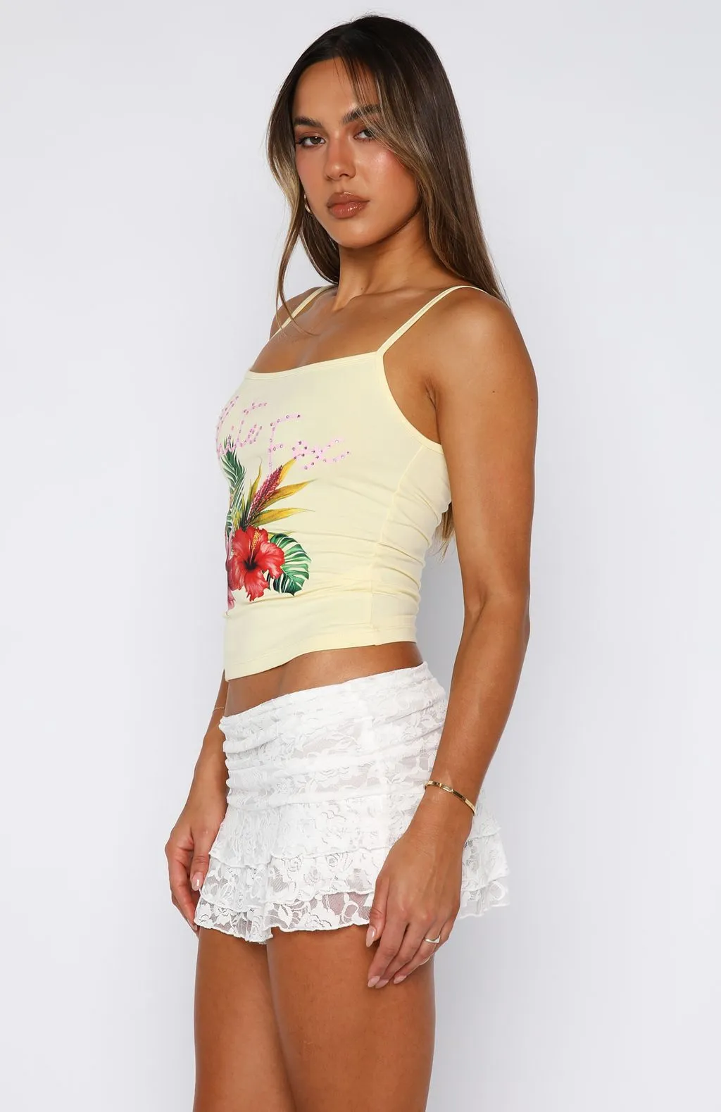 quick dry Wild Dreams Singlet Lemon