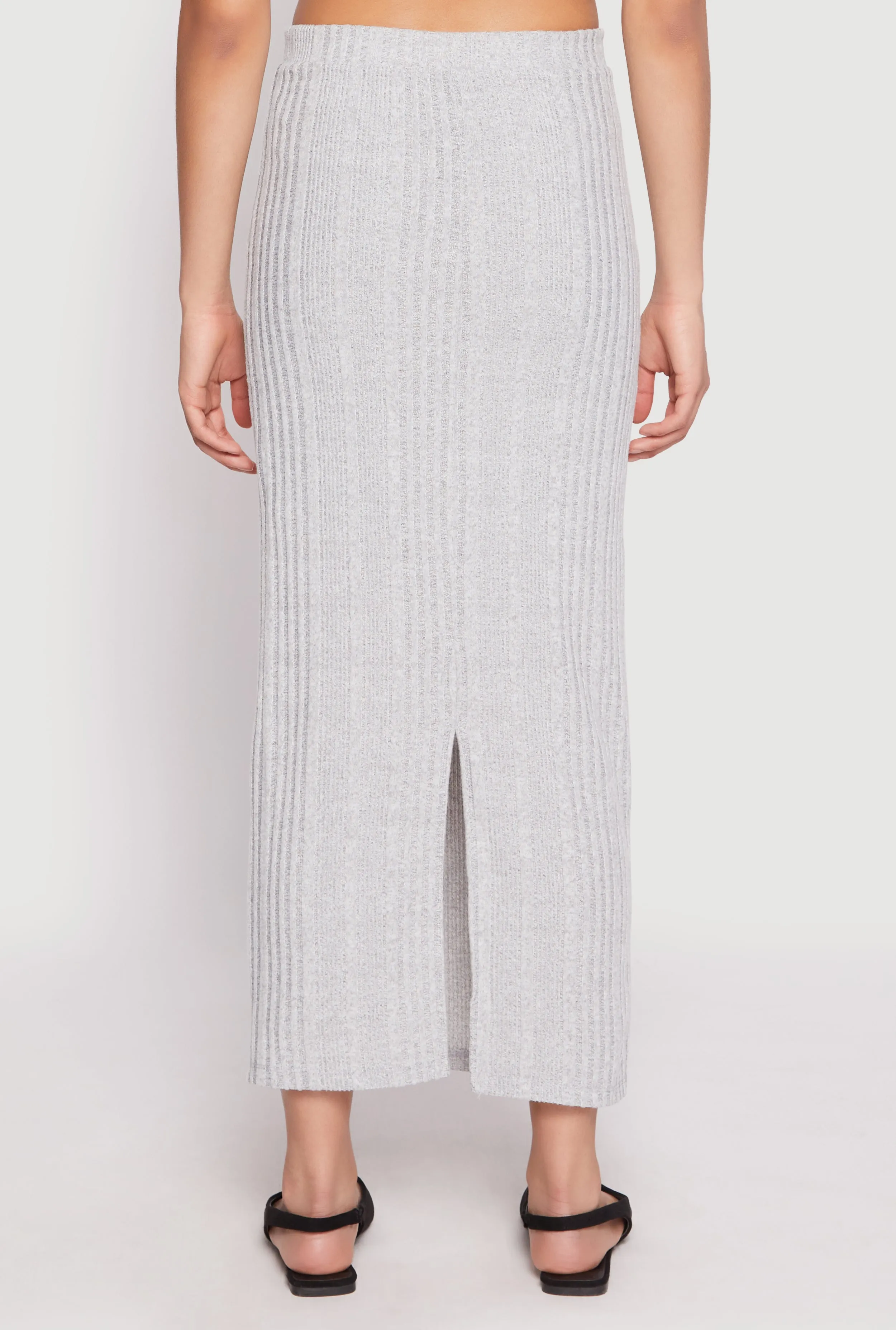 Satin feel Unisex style Almost Famous Brushed Knit Maxi Skirt