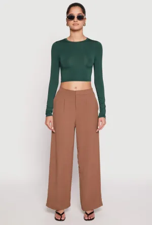 Urban Style Trend Daisy Long Sleeve High Neck Crop Top