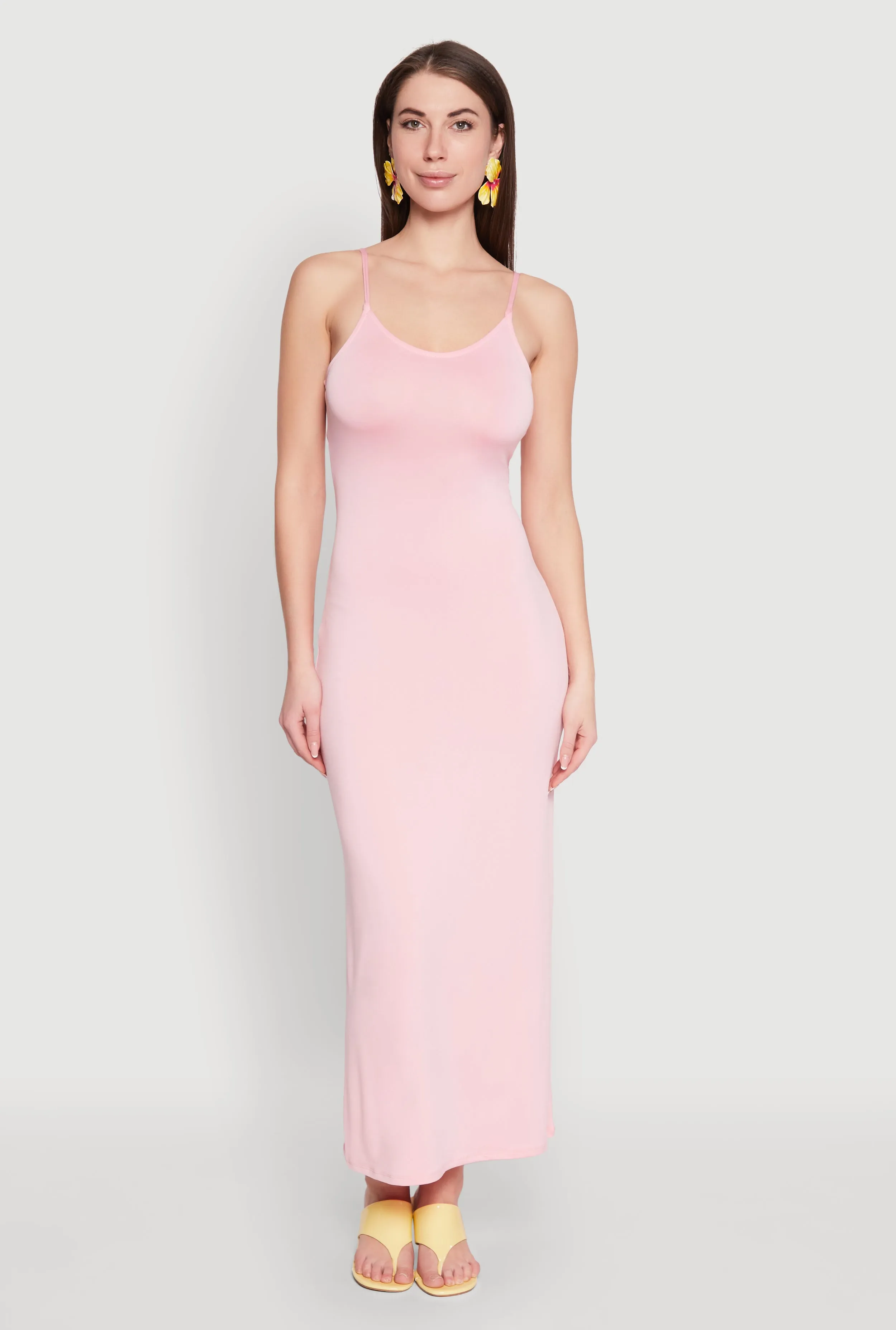 Agate Glow Coral Bay Scoop Neck Cami Maxi Dress