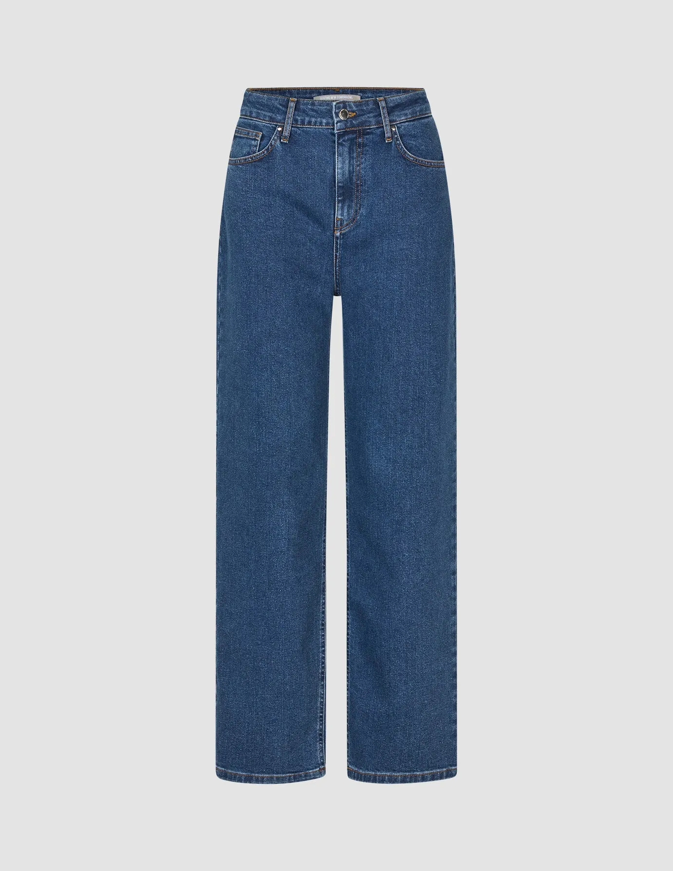 Street Fashion Trend Setter Holiday Vibes Jeans Straight Fit Medium Blue