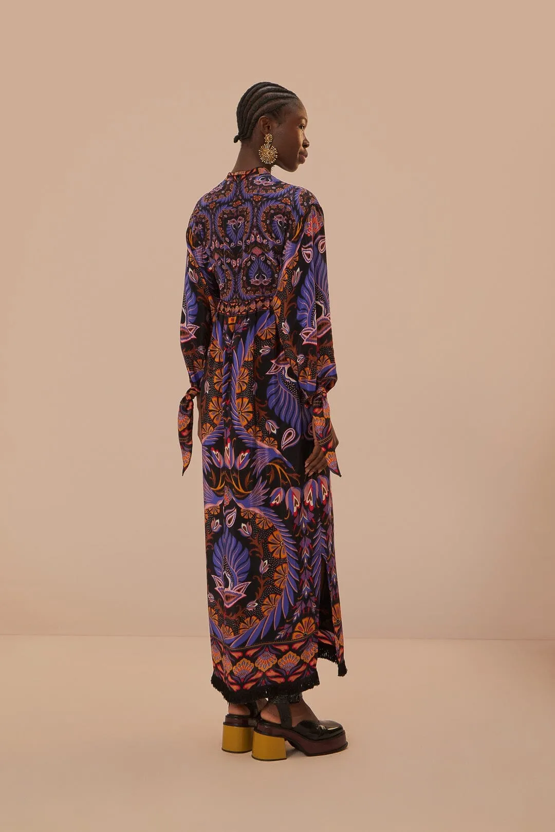 Black Heart Forest Maxi Dress Night Calm