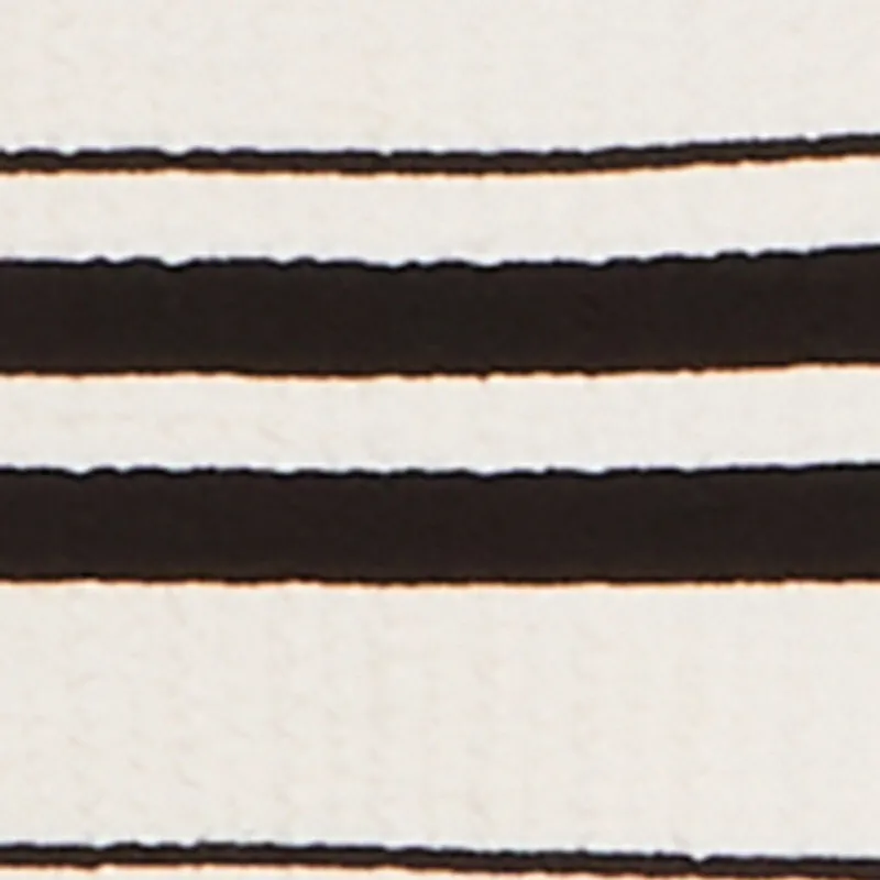 Striped Side Slit Midi Skirt Wrinkle Resistant