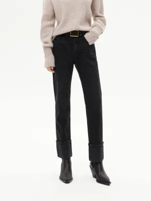 Cotton Turn Up Ankle Jeans Sharp Vibe