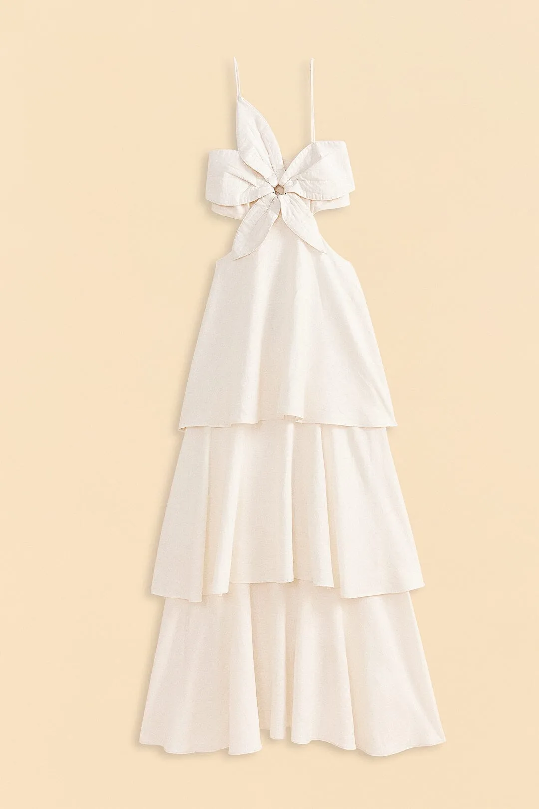 Off-White Flower Maxi Dress Animal Print Water Glow