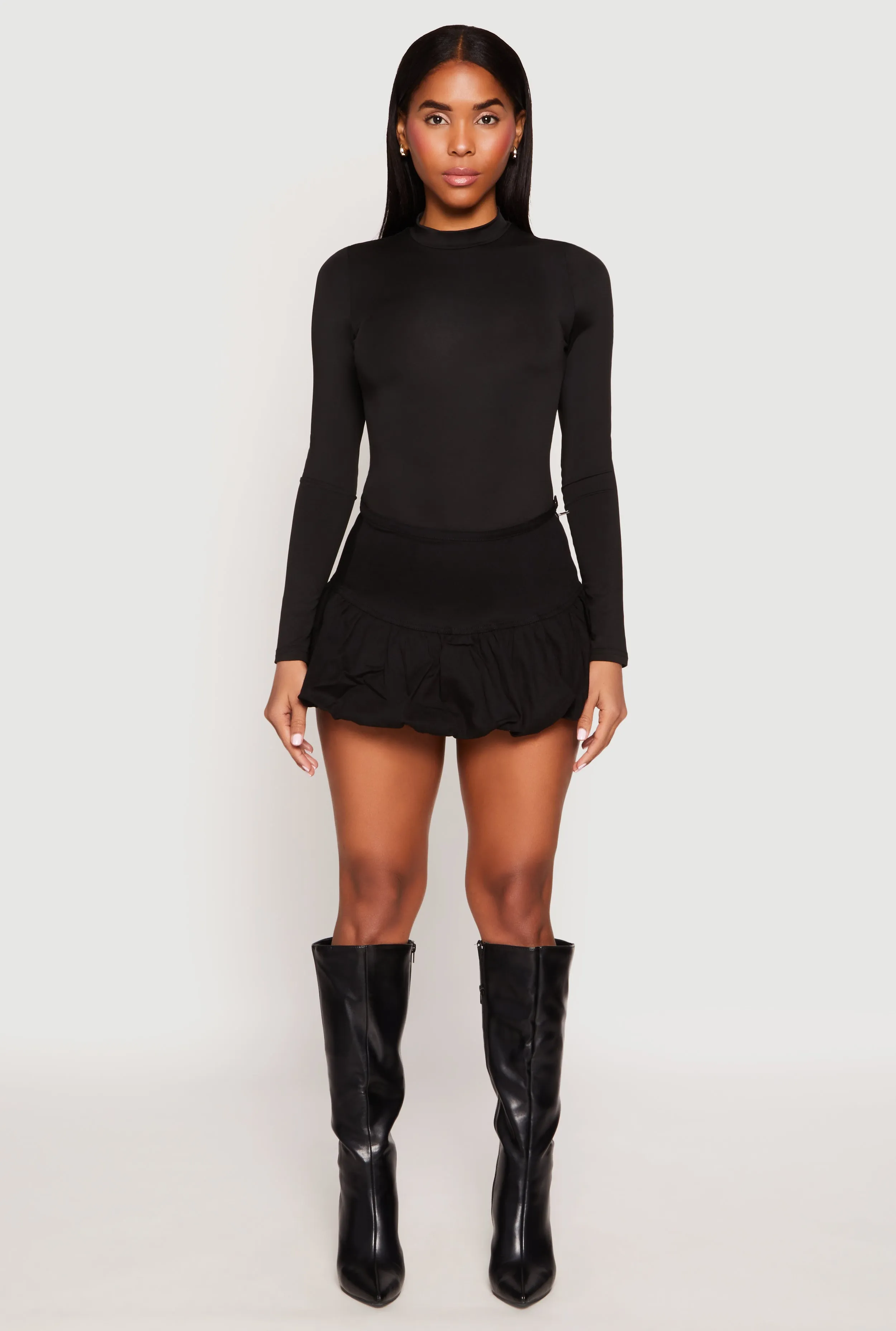 Almost Famous Mini Balloon Skirt Dust Proof Fabric Chic Attire