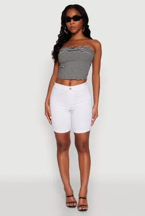 Beach-Ready Look semi - formal event Hyper Stretch Pull On Bermuda Shorts