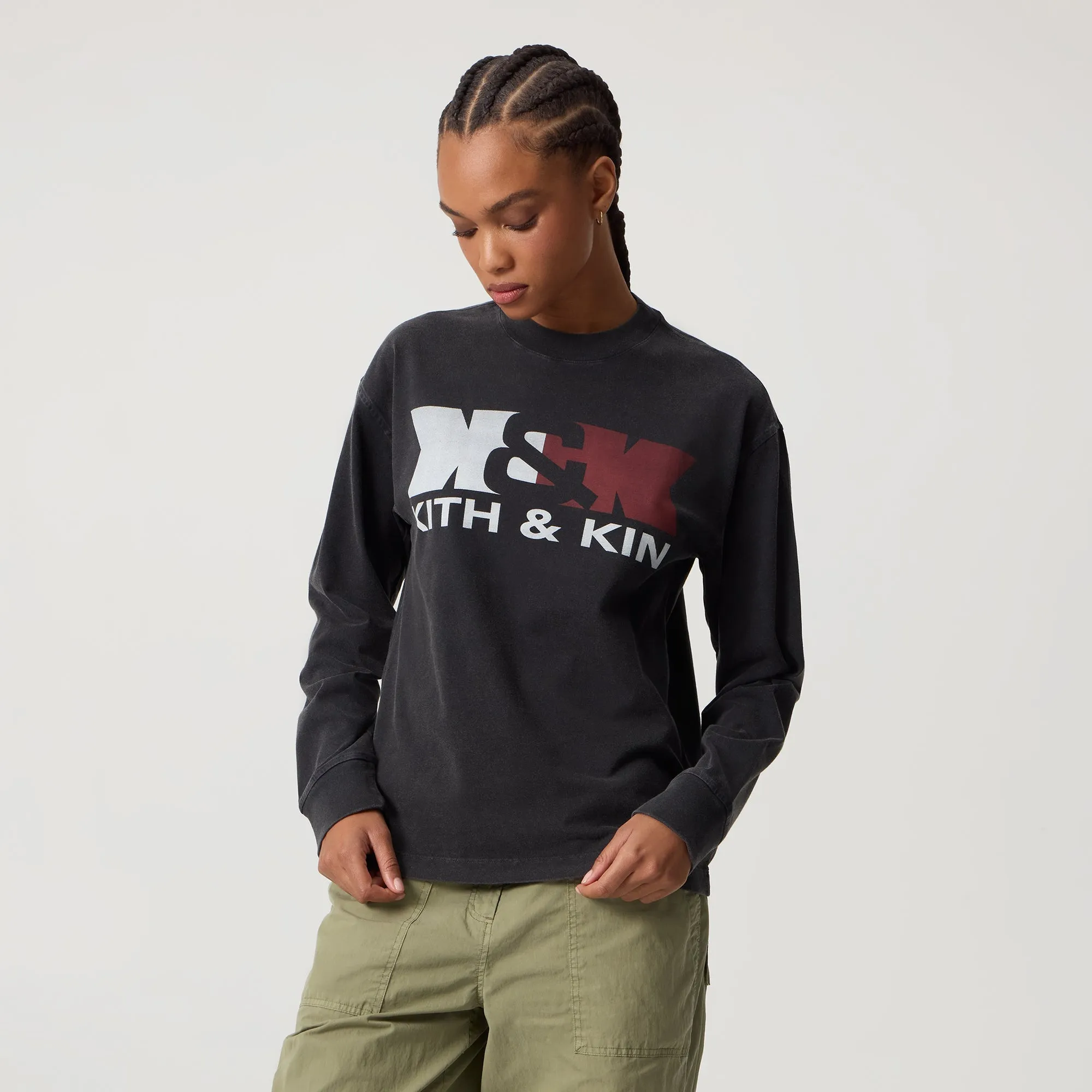 Weekend Smart Look Fashionable Look Kith Women Sonoma Kith & Kin Sport Long Sleeve - Black