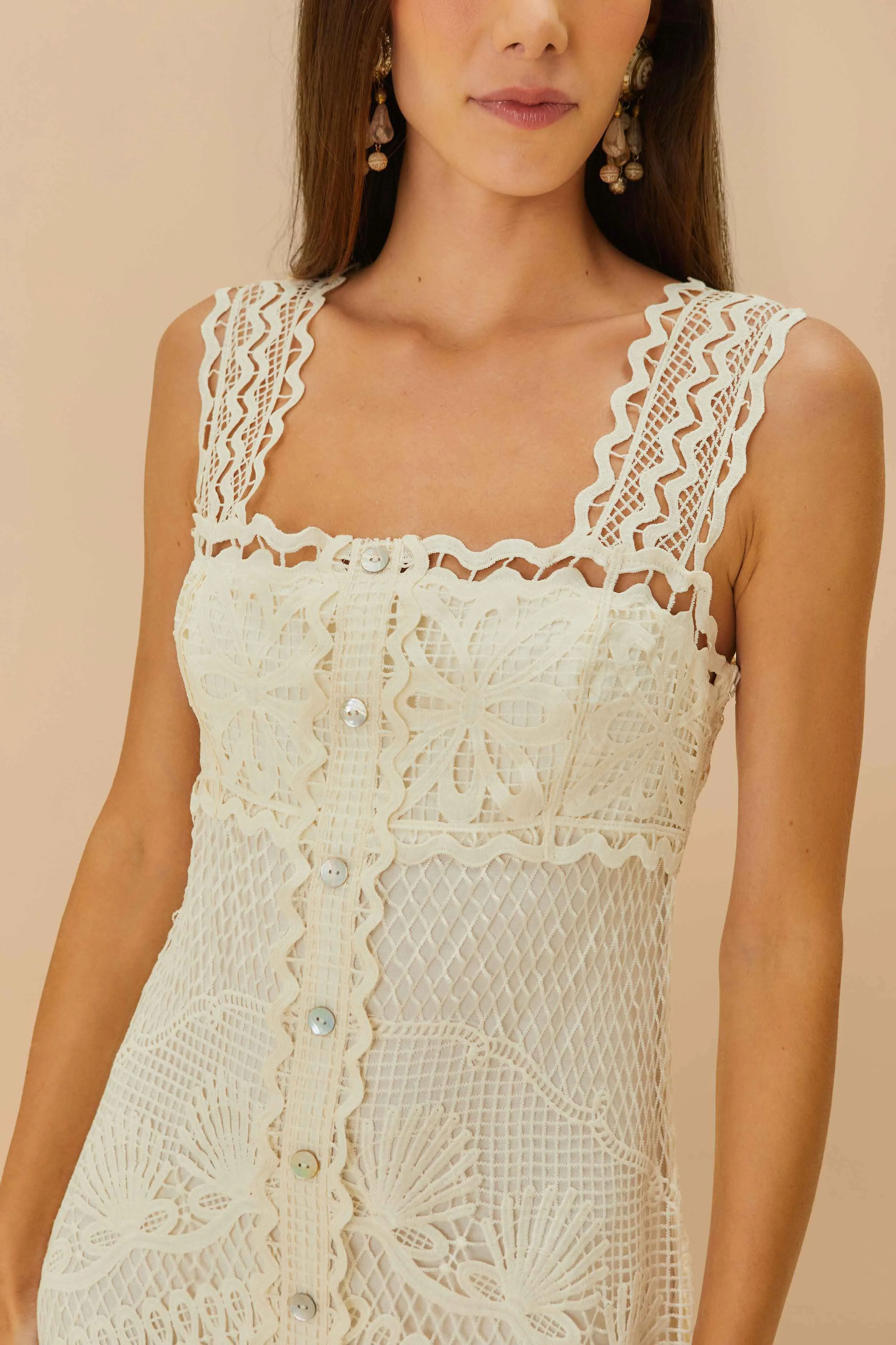 Off-White Nautical Guipure Maxi Dress Angel Feel