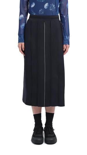 Low Rise Tie Dye Style Knitted Contrast Stitch Pencil Skirt