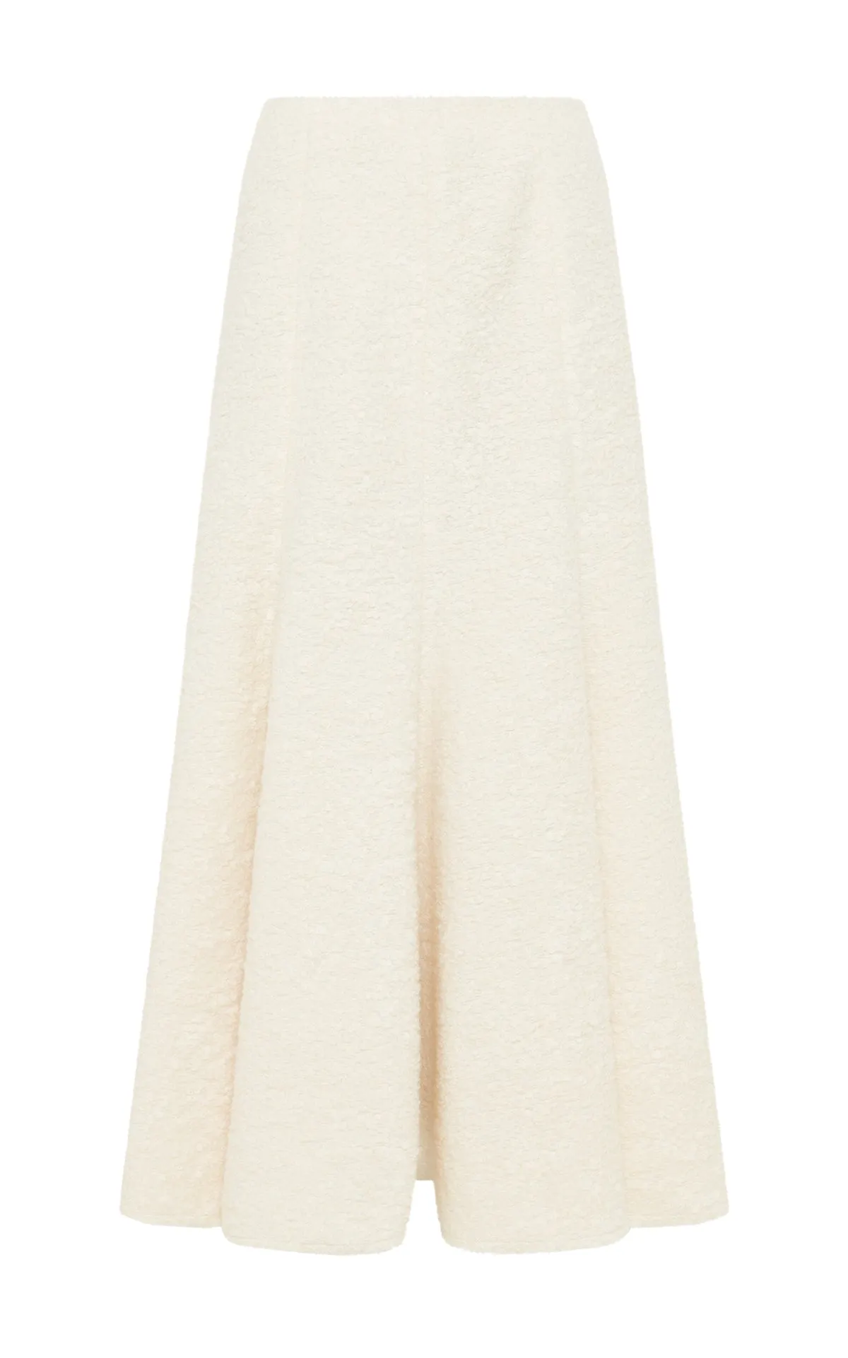AntiPilling Surface QuickEvaporation Amy Midi Skirt in Ivory Recycled Cashmere Boucle