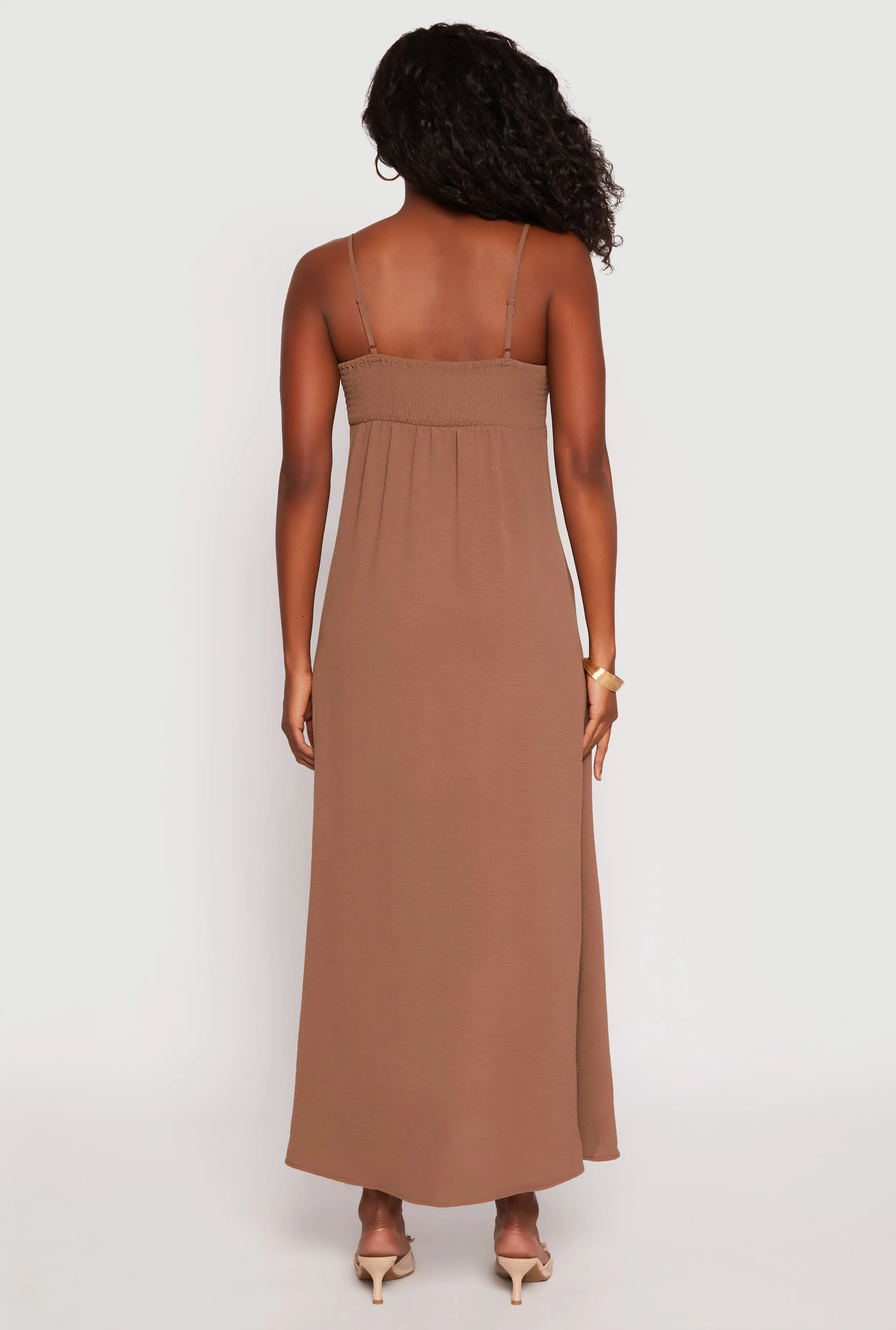 Airy Side Slit Maxi Dress Desert Path This dress creates a flattering silhouette while remaining breathable and comfortable
