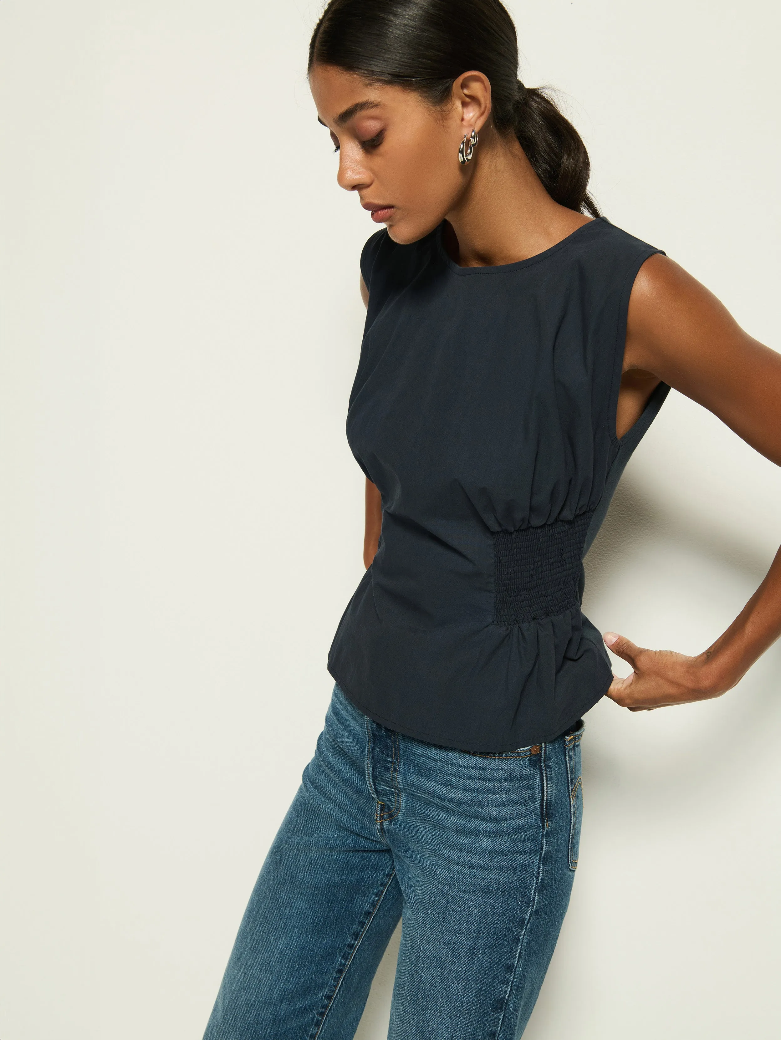 Calm Ease Lela Smocked Top