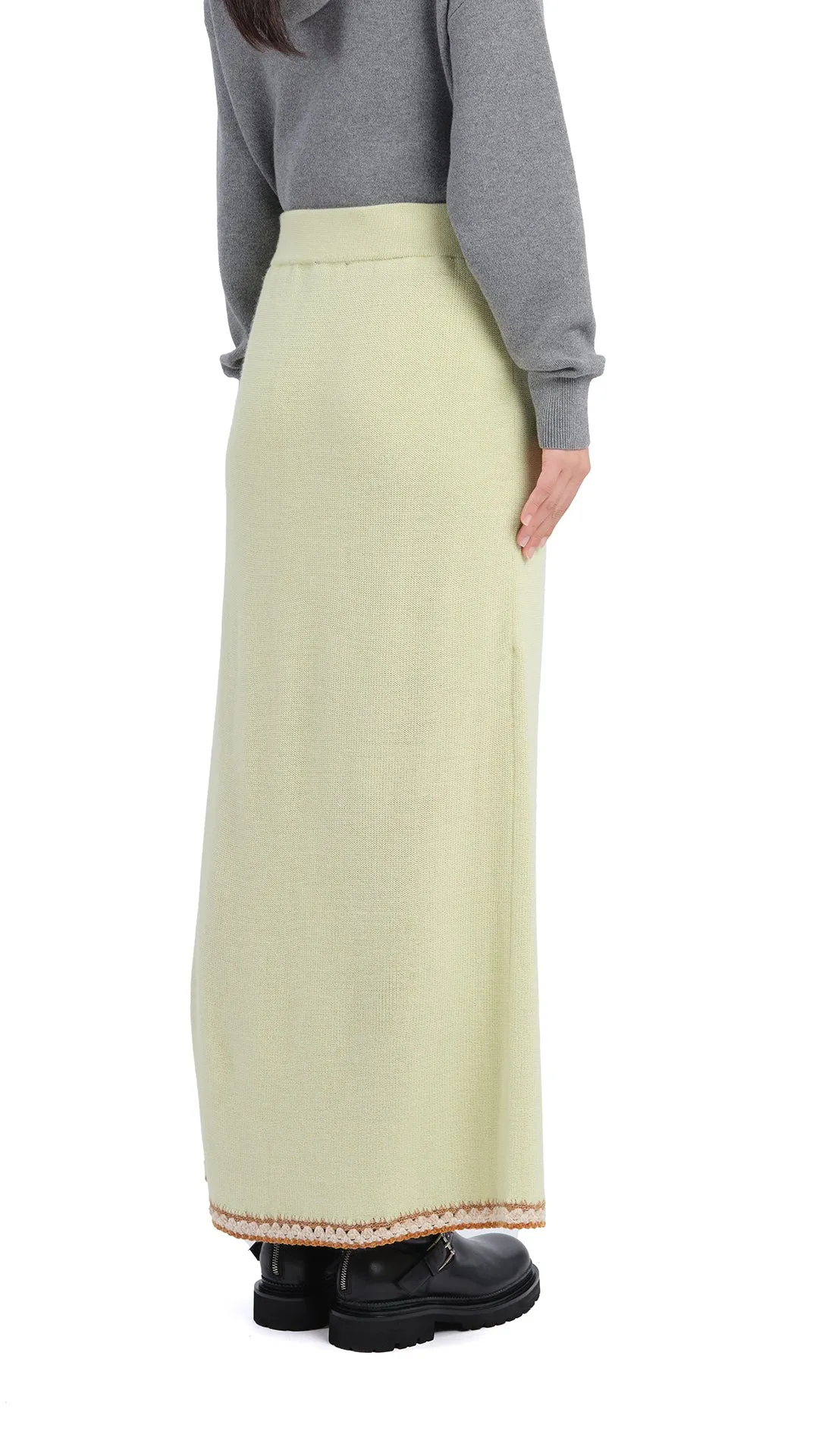 Crochet Trims Pencil Skirt Polished Touch
