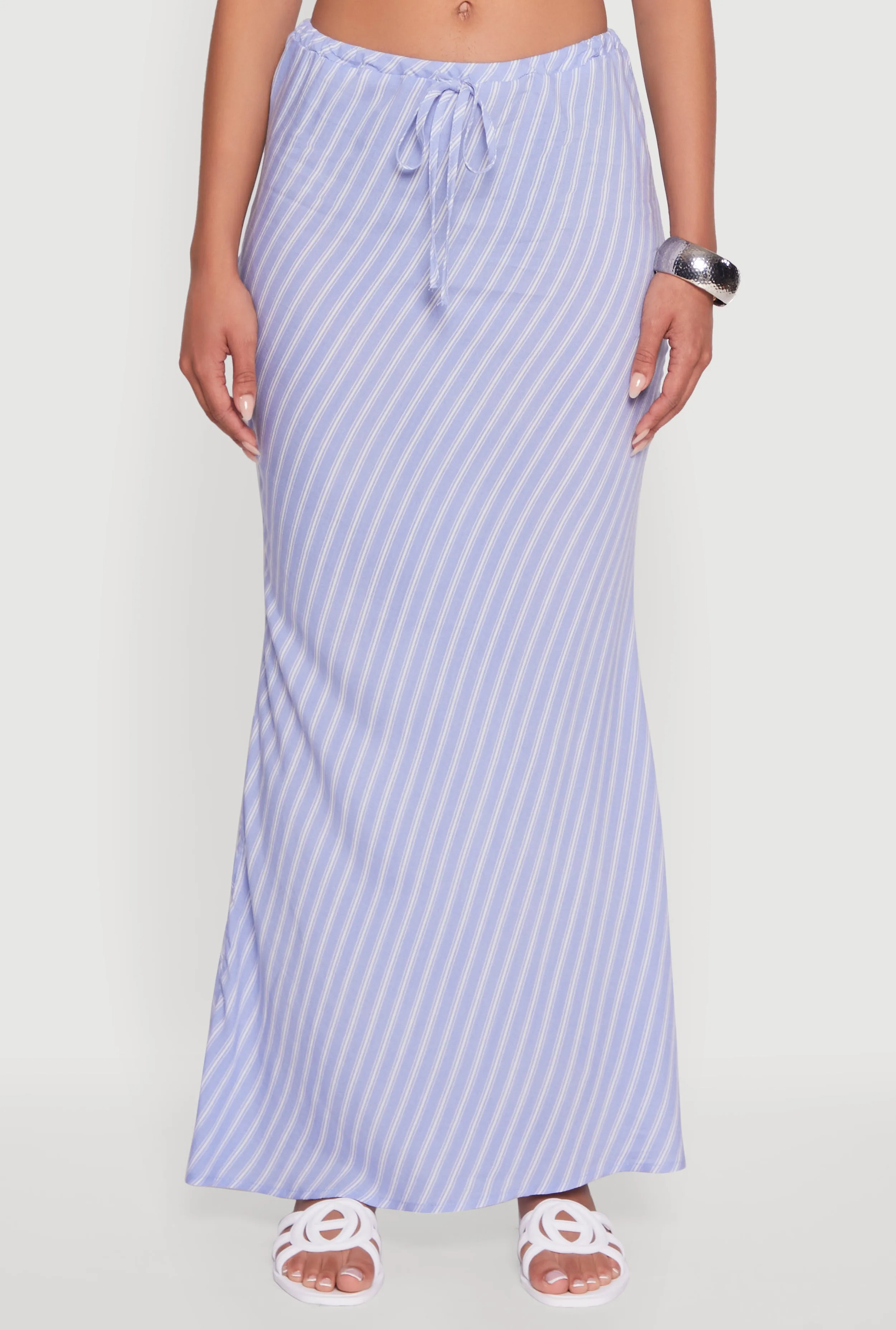 Low Impact Dye Trendy Back Slit Maxi Skirt