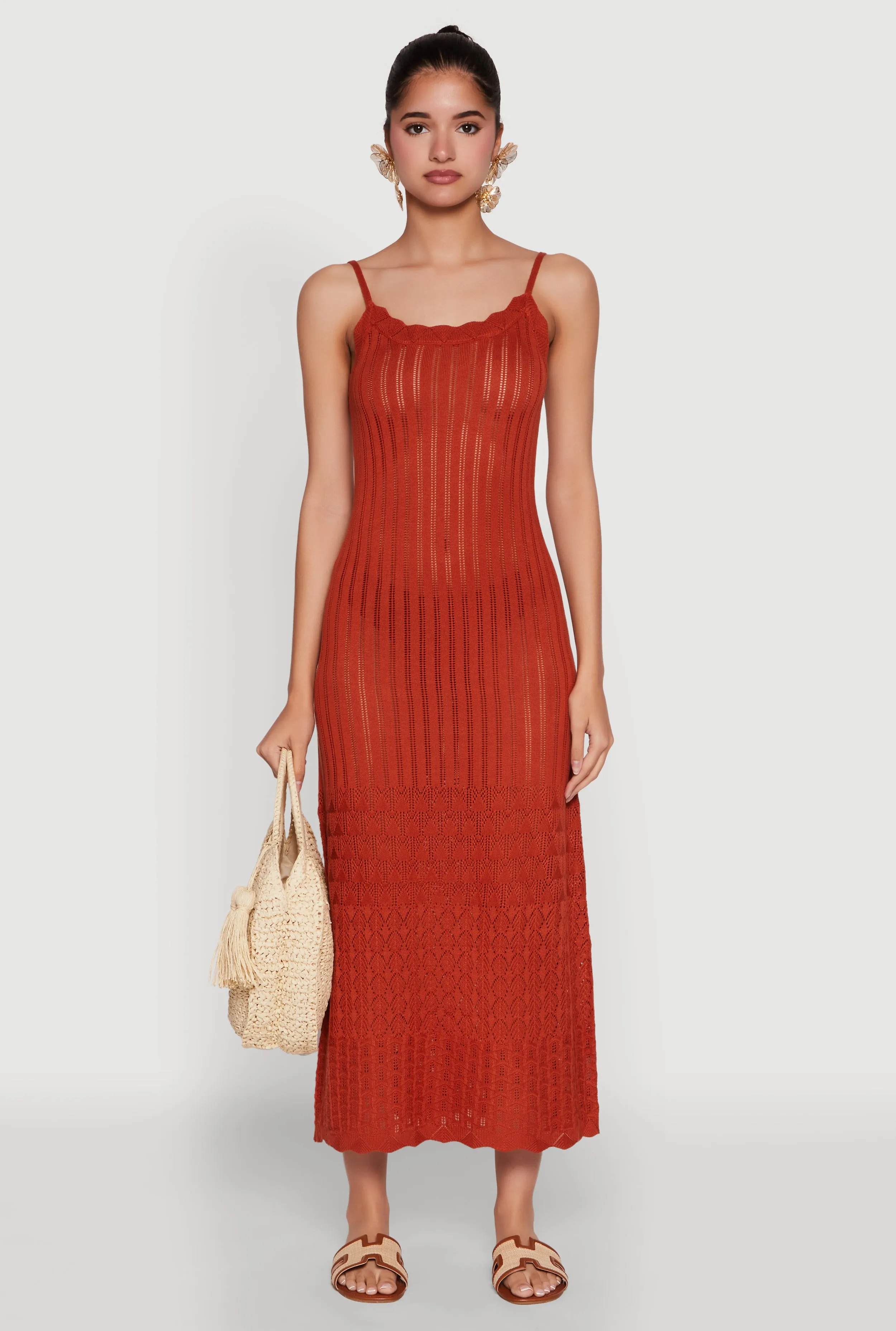 Madden Girl Pointelle Knit Cami Maxi Dress relaxed elegance Sailing Day
