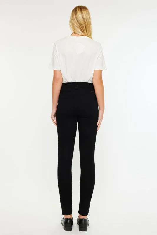 Kan Can Black High Rise Skinny Jean Semi Formal