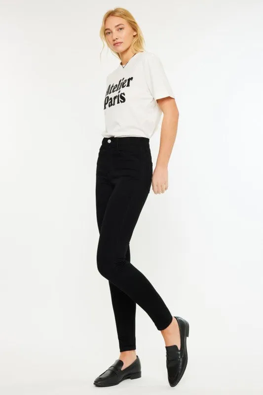 Kan Can Black High Rise Skinny Jean Elite Core QuickDry Technology