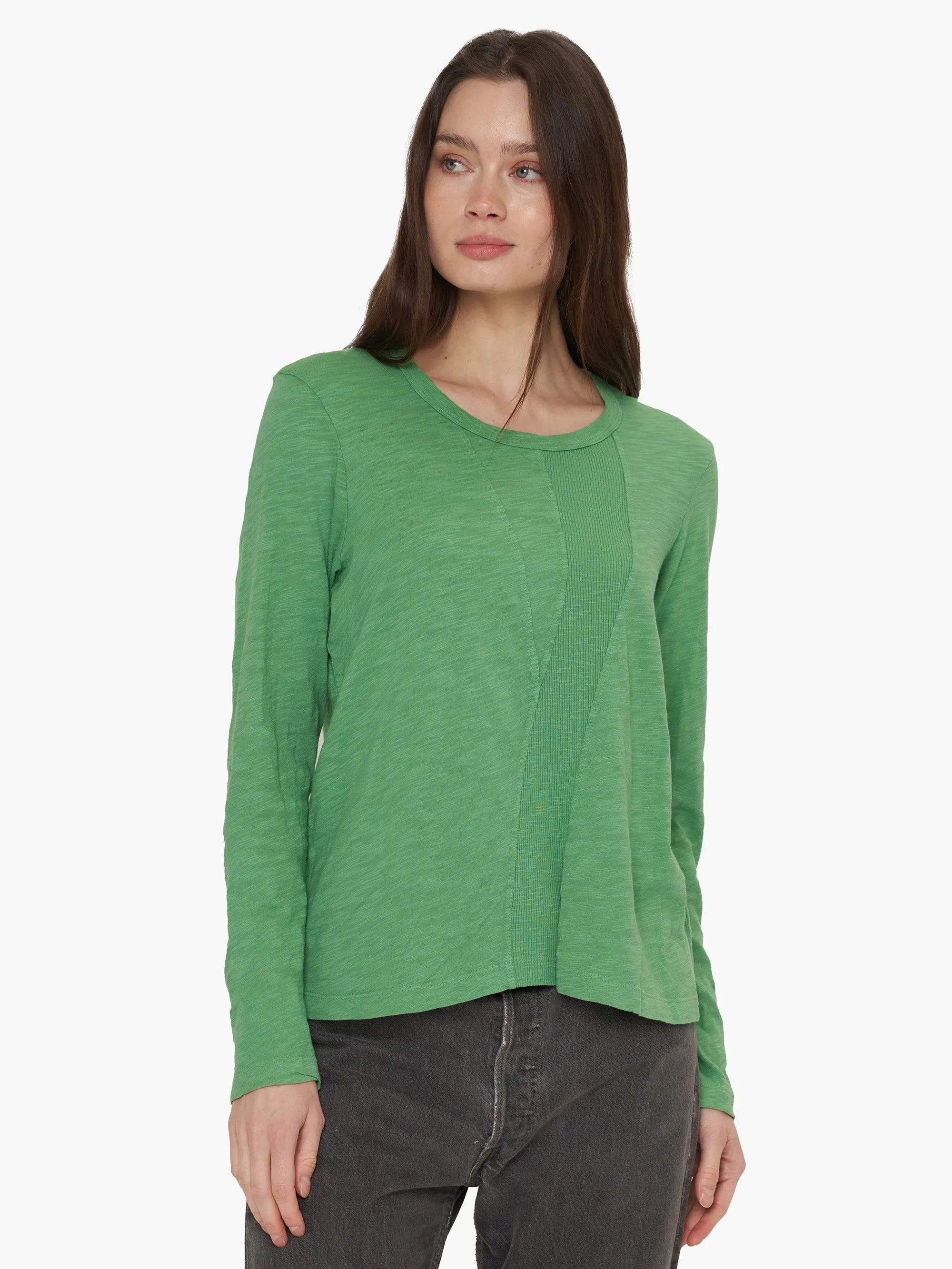 Calm Core Contrast Panel L/S Tee
