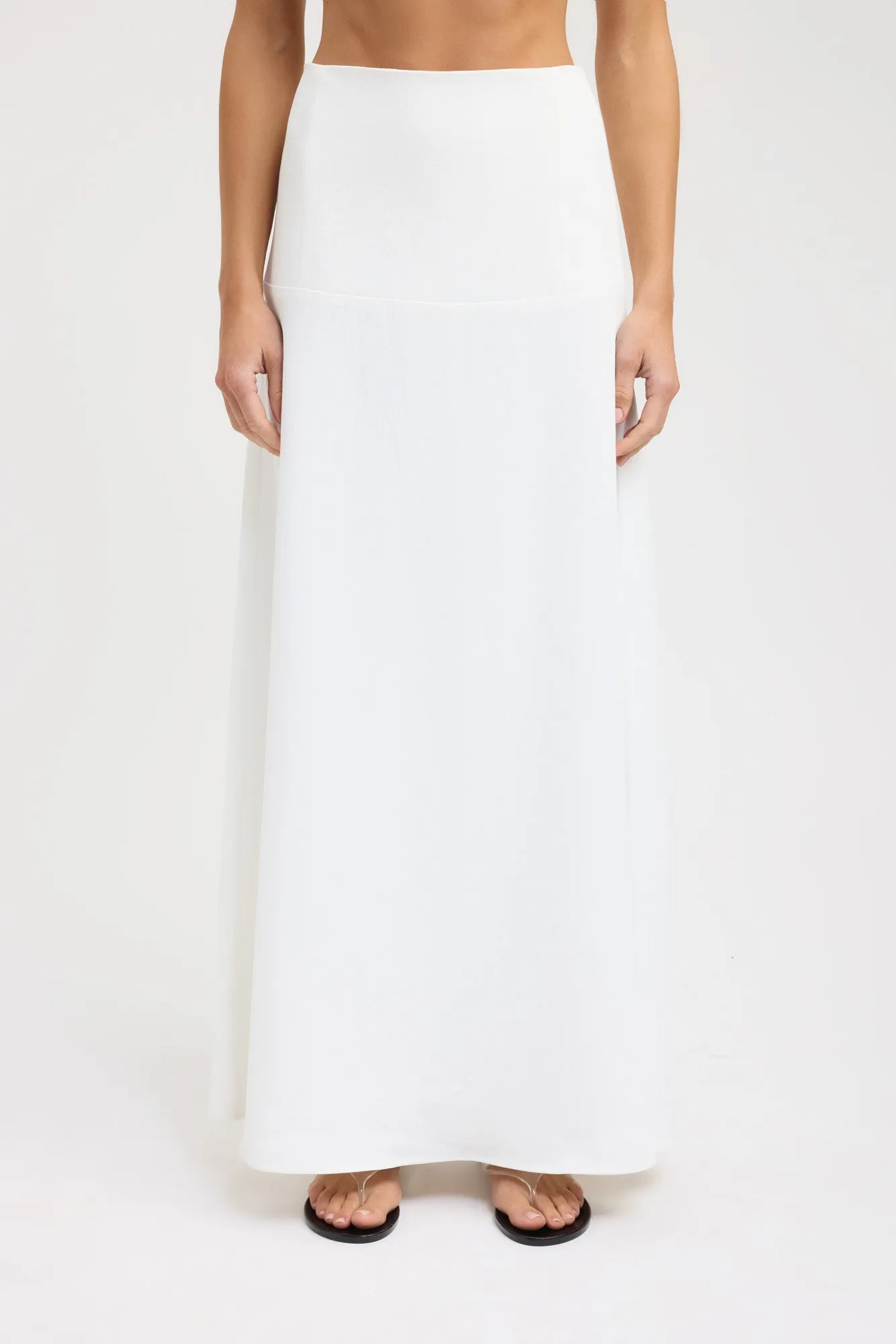 Cool Details Earth Tones Oyster Full Maxi Skirt