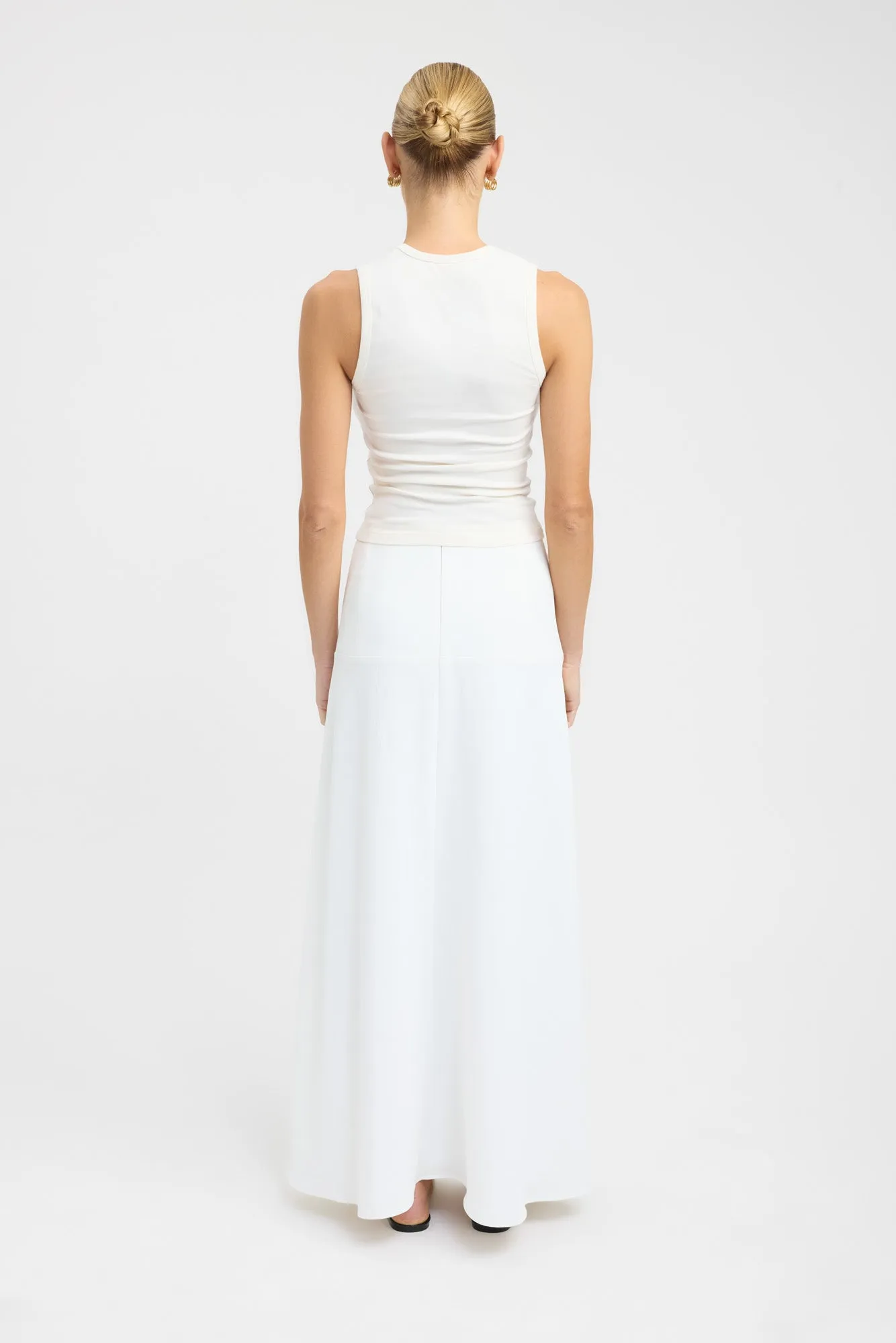 Fashion Collab Chic casual Oyster Full Maxi Skirt