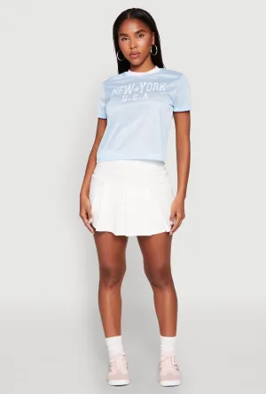 Heathered Texture Graphic Jersey Top