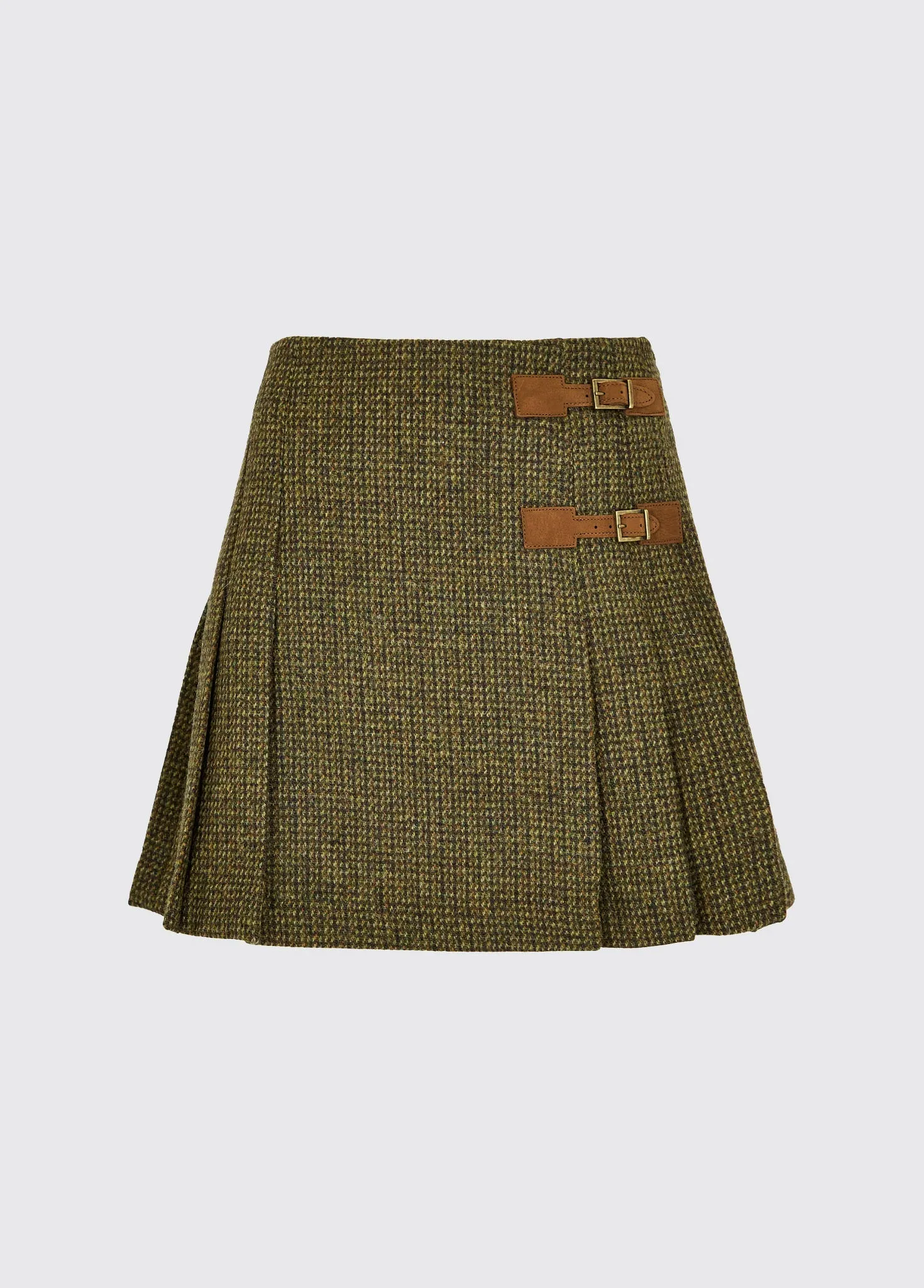 Quiet Charm NonRestrictiveSilhouette Blossom Tweed Skirt - Heath