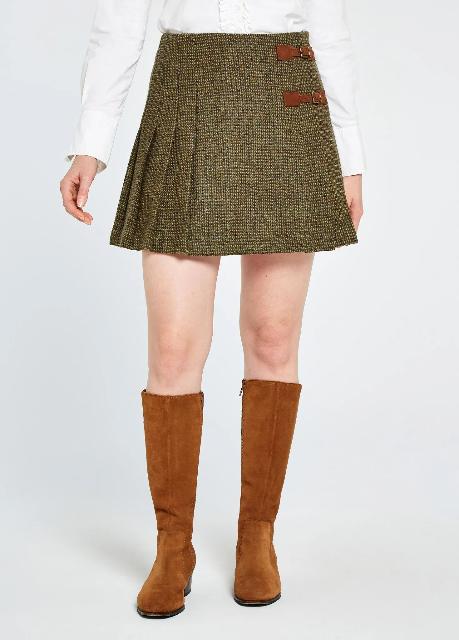 Blossom Tweed Skirt - Heath Jewel Tones