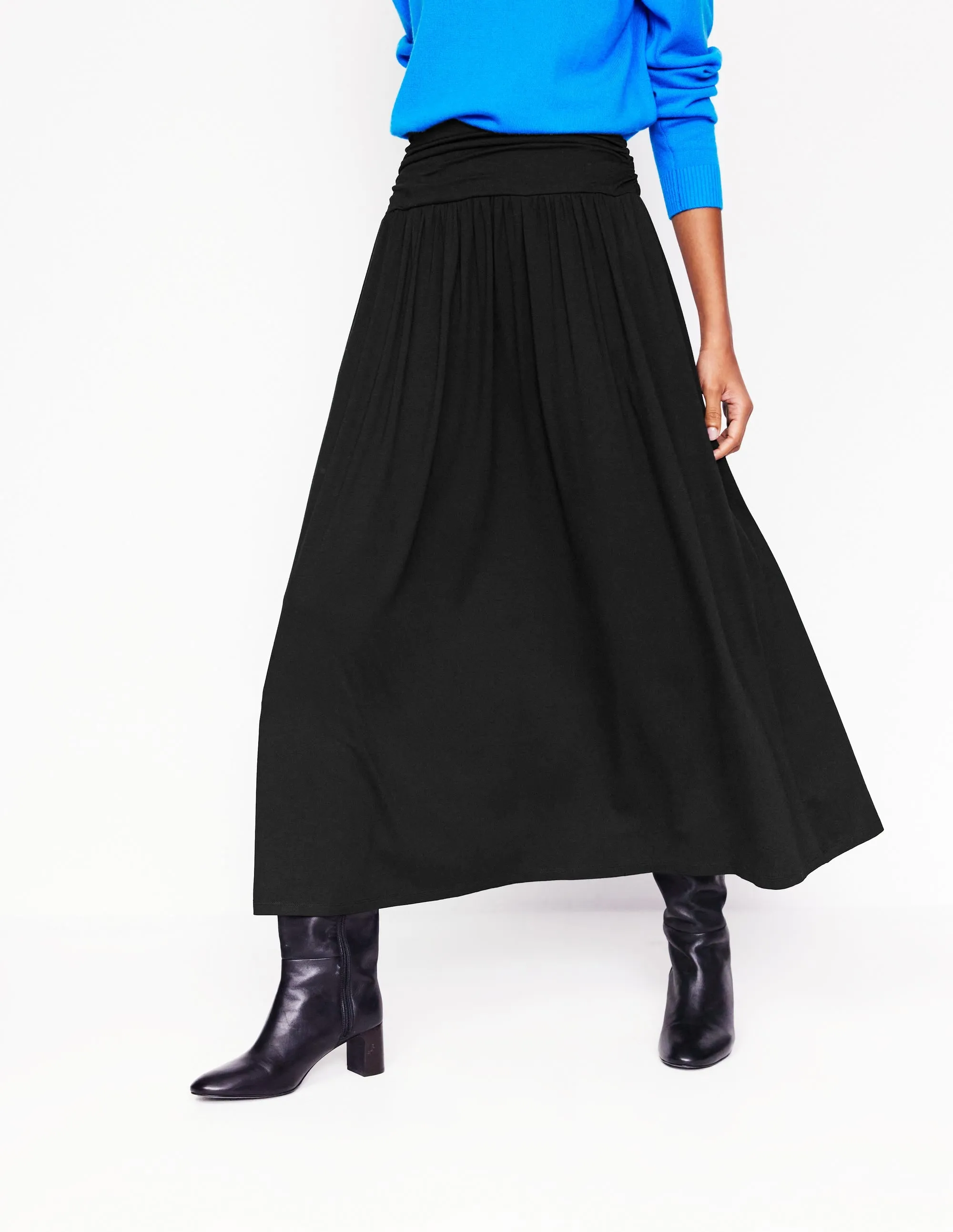 Natural Look Calm Mood Rosaline Jersey Skirt-Black