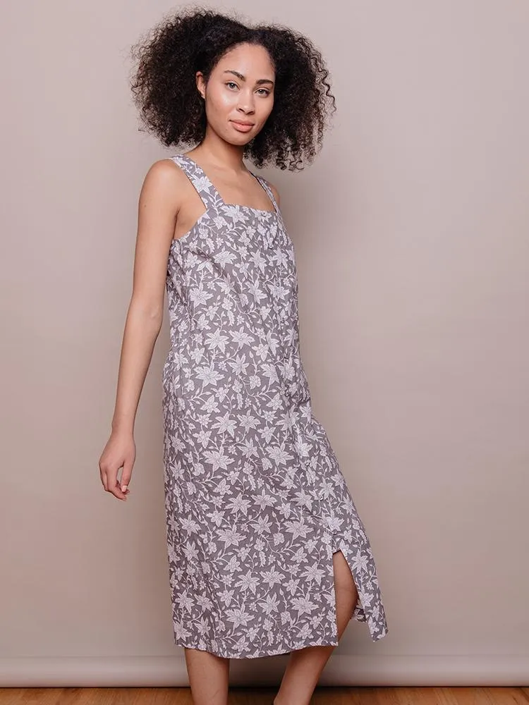 Coastal Chic Della Dress - Grey Floral