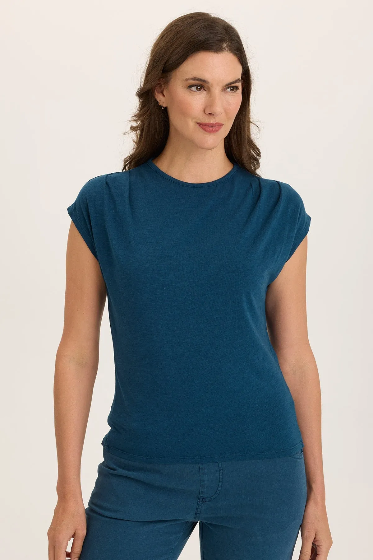 Stone Glow Arwen Soft Jersey Mock Neck Tee