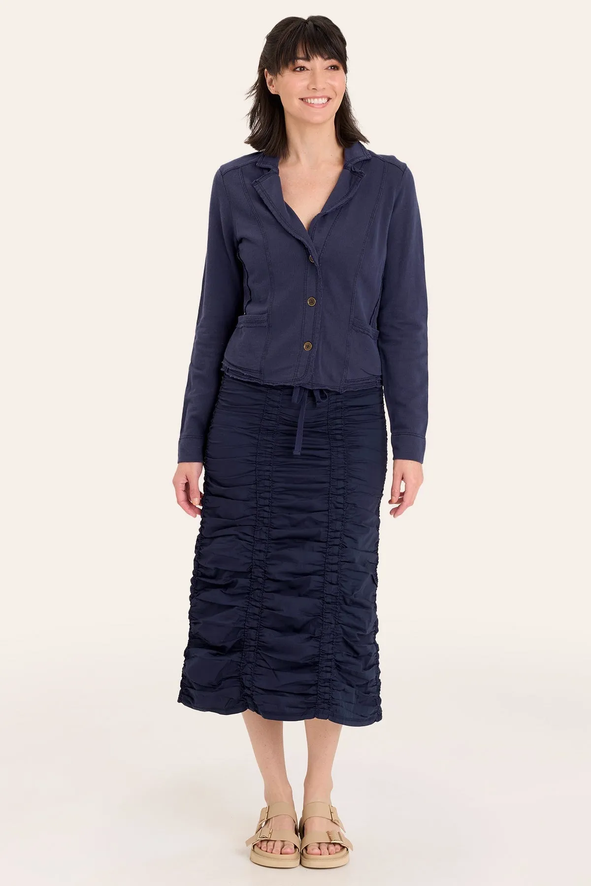 StainRepellentSurface Double Shirred Panel Skirt