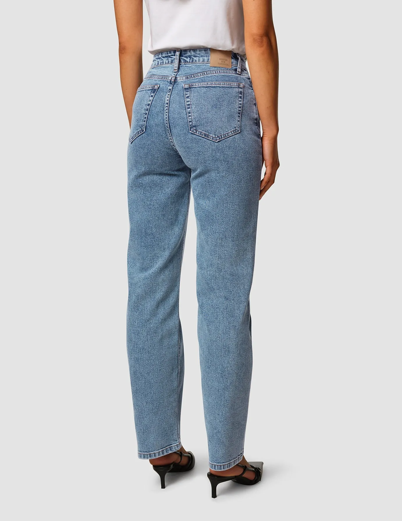 Stylish Vibes Jeans Straight Snow Blue Wash
