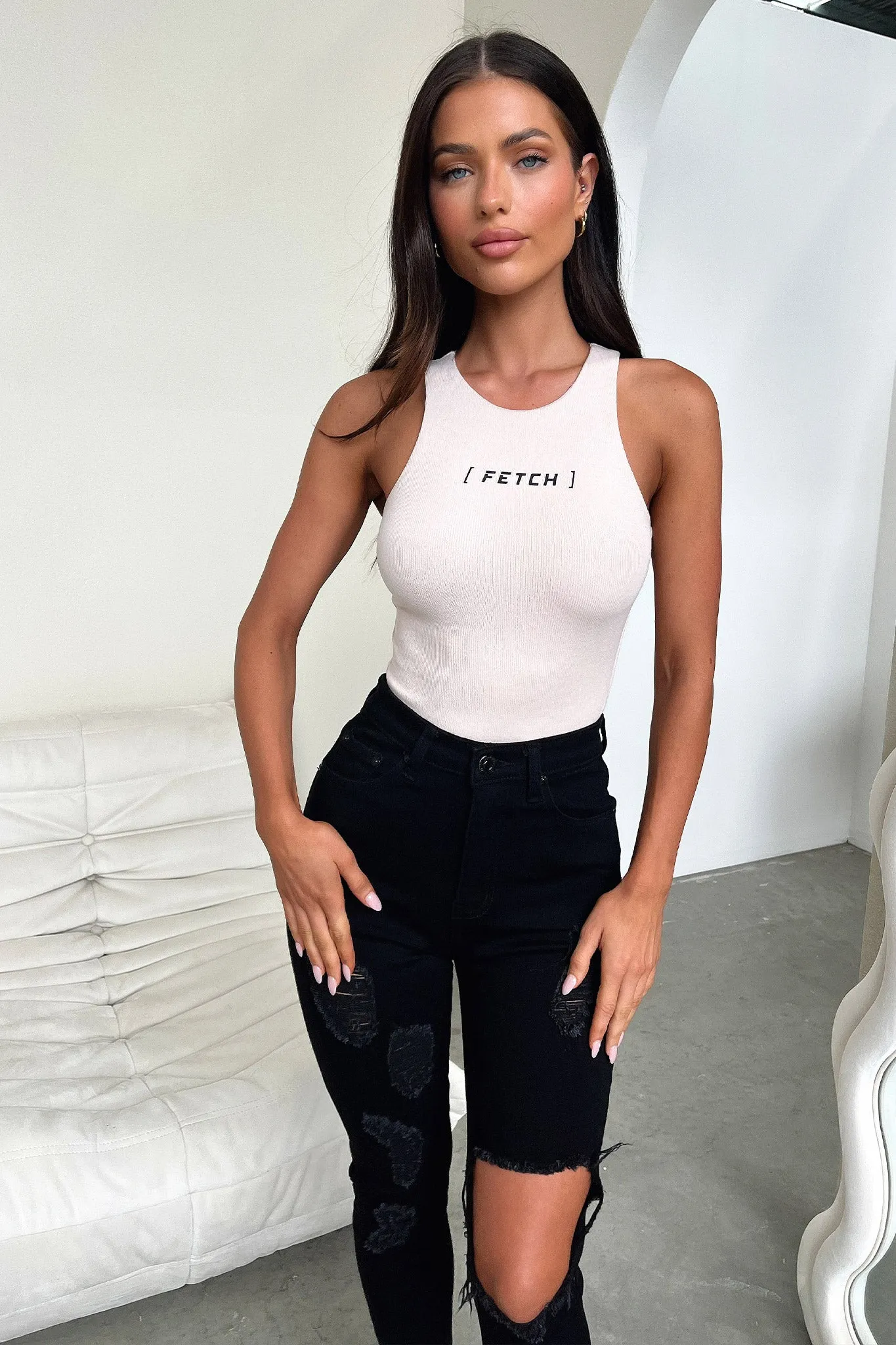 Kenn Bodysuit - Beige Versatile Comfy Smart Model