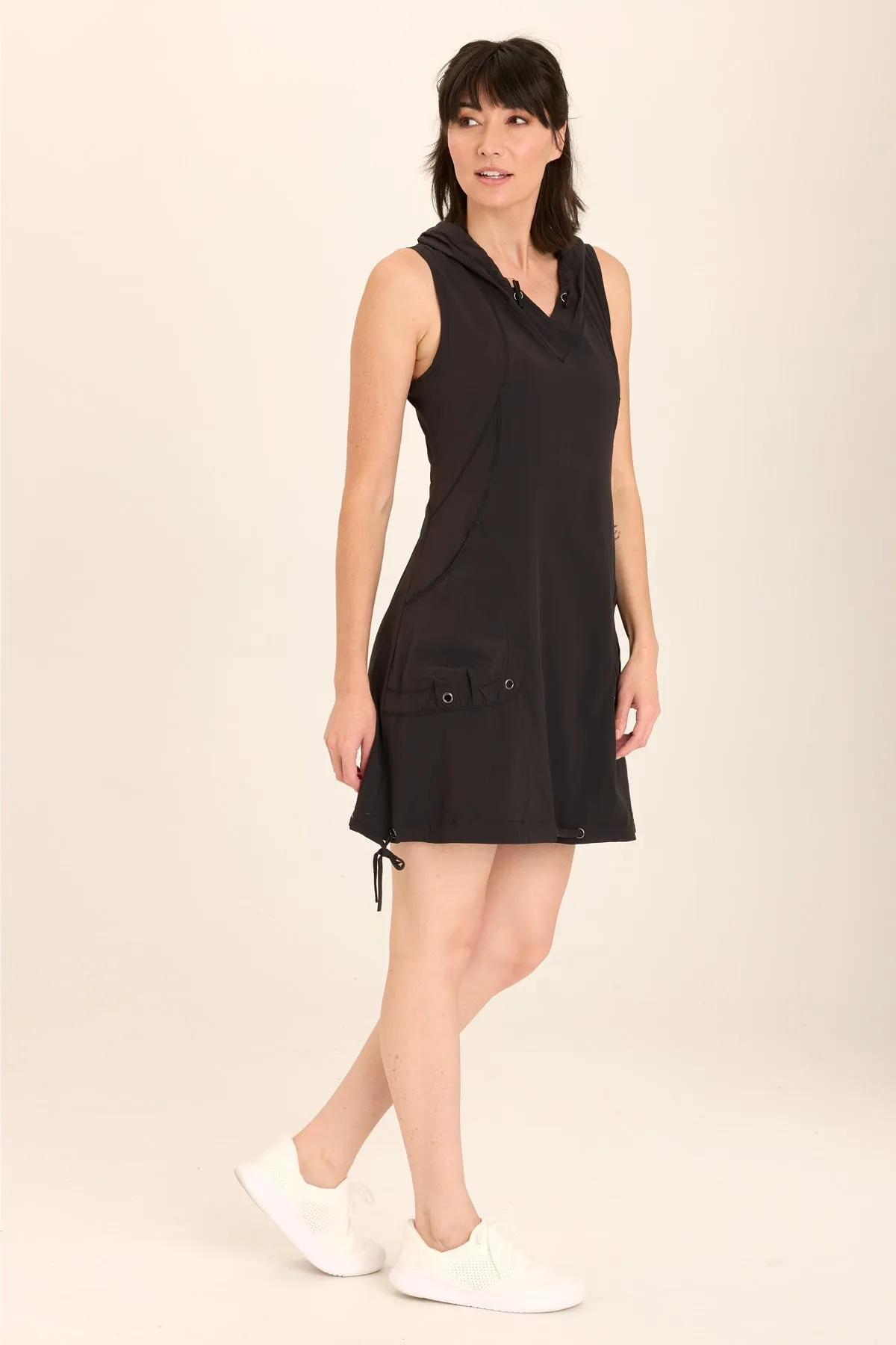 Run Core Sumi Active Whisper Stretch Hooded Cargo Mini Dress