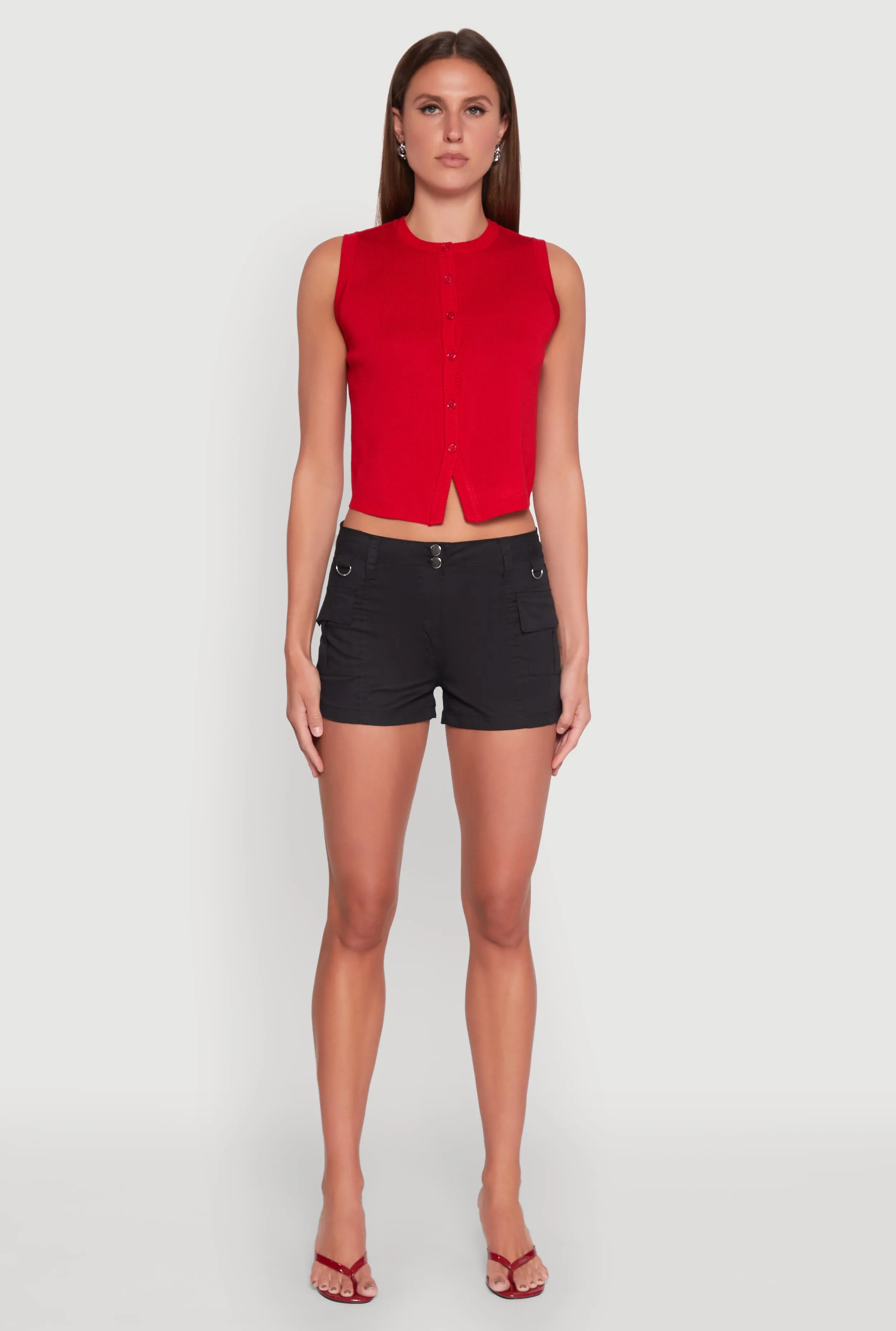 semi-formal look D Ring Tabbed Cargo Shorts