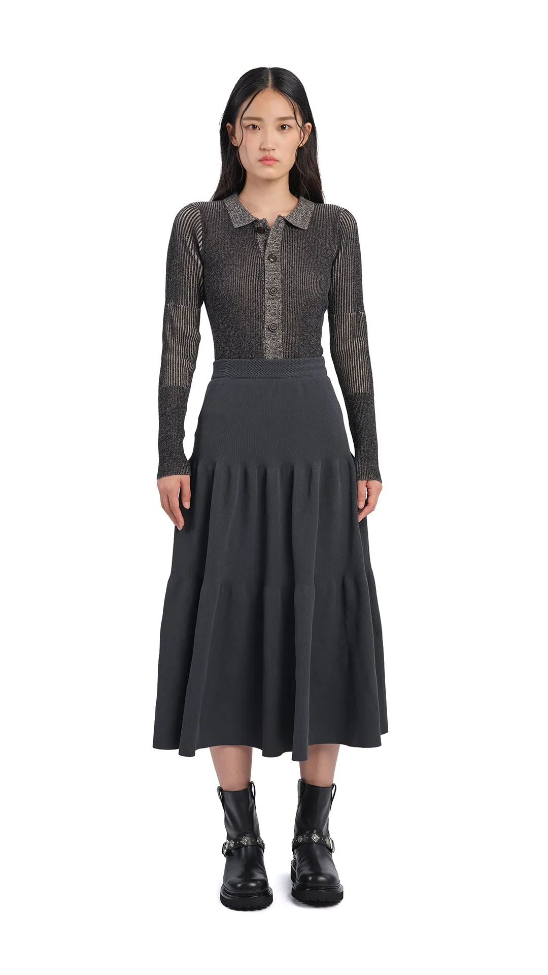 Wardrobe Classic Soft Combo Knitted Dolly Skirt