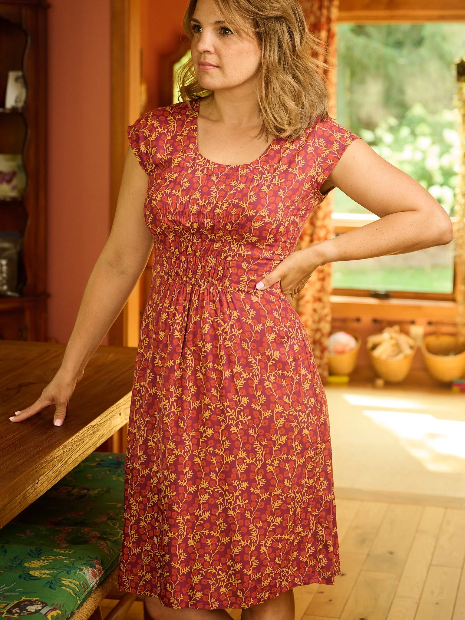 Artsy Traveler Dress - Berry Poppy Wave Core