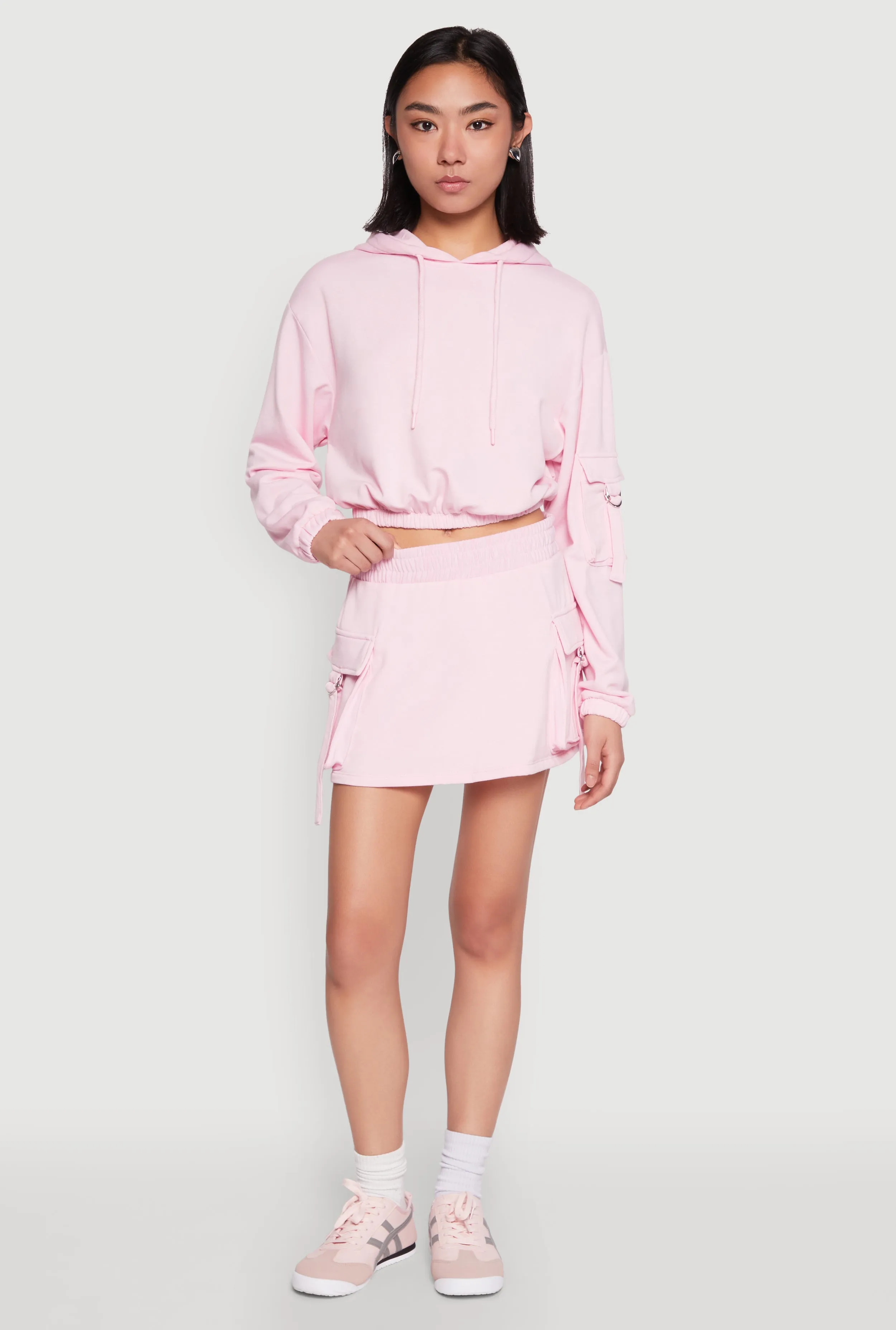 Relaxed Motion Trend Ready Iris Fleece Cargo Skort