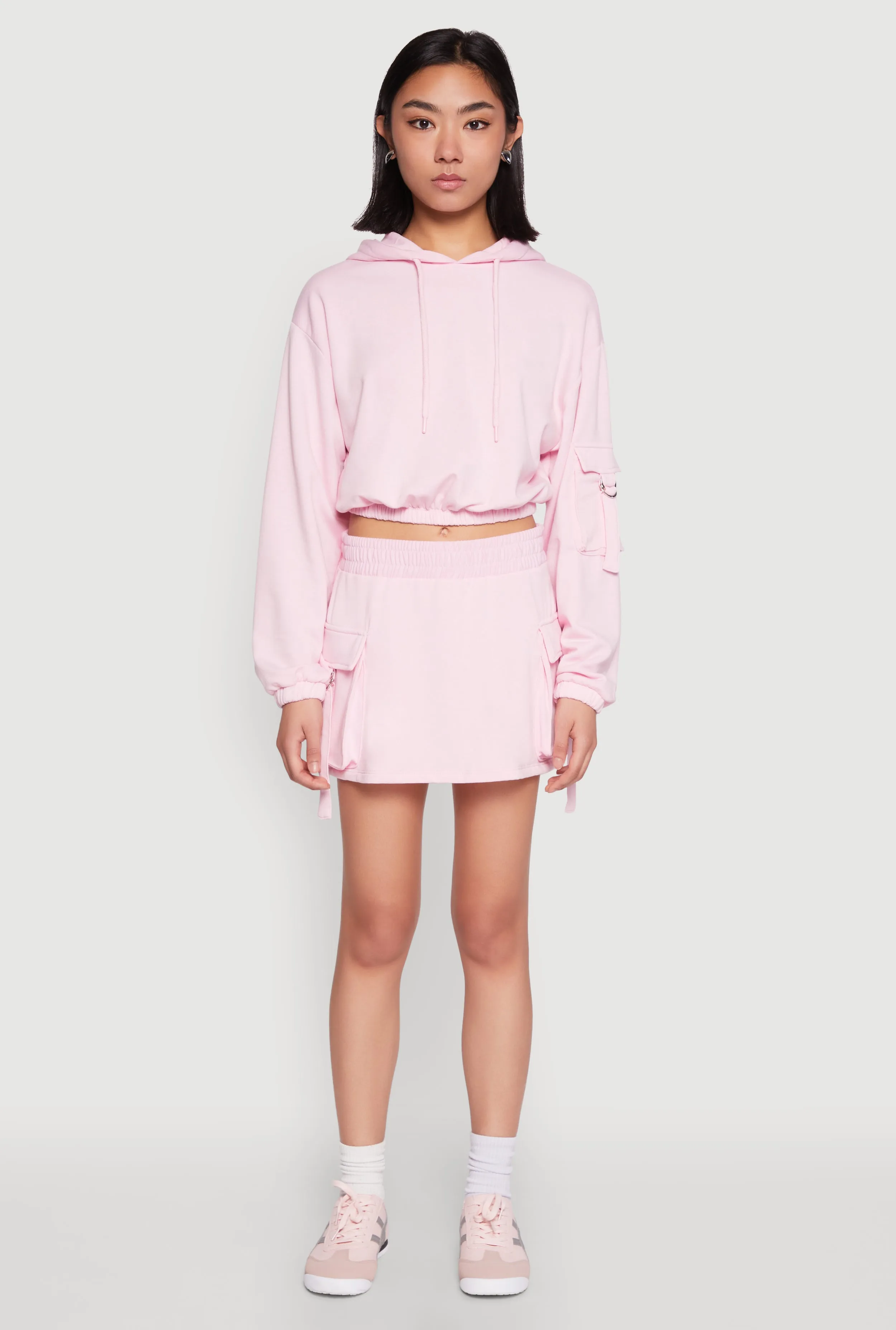 Crisp Fit Iris Fleece Cargo Skort