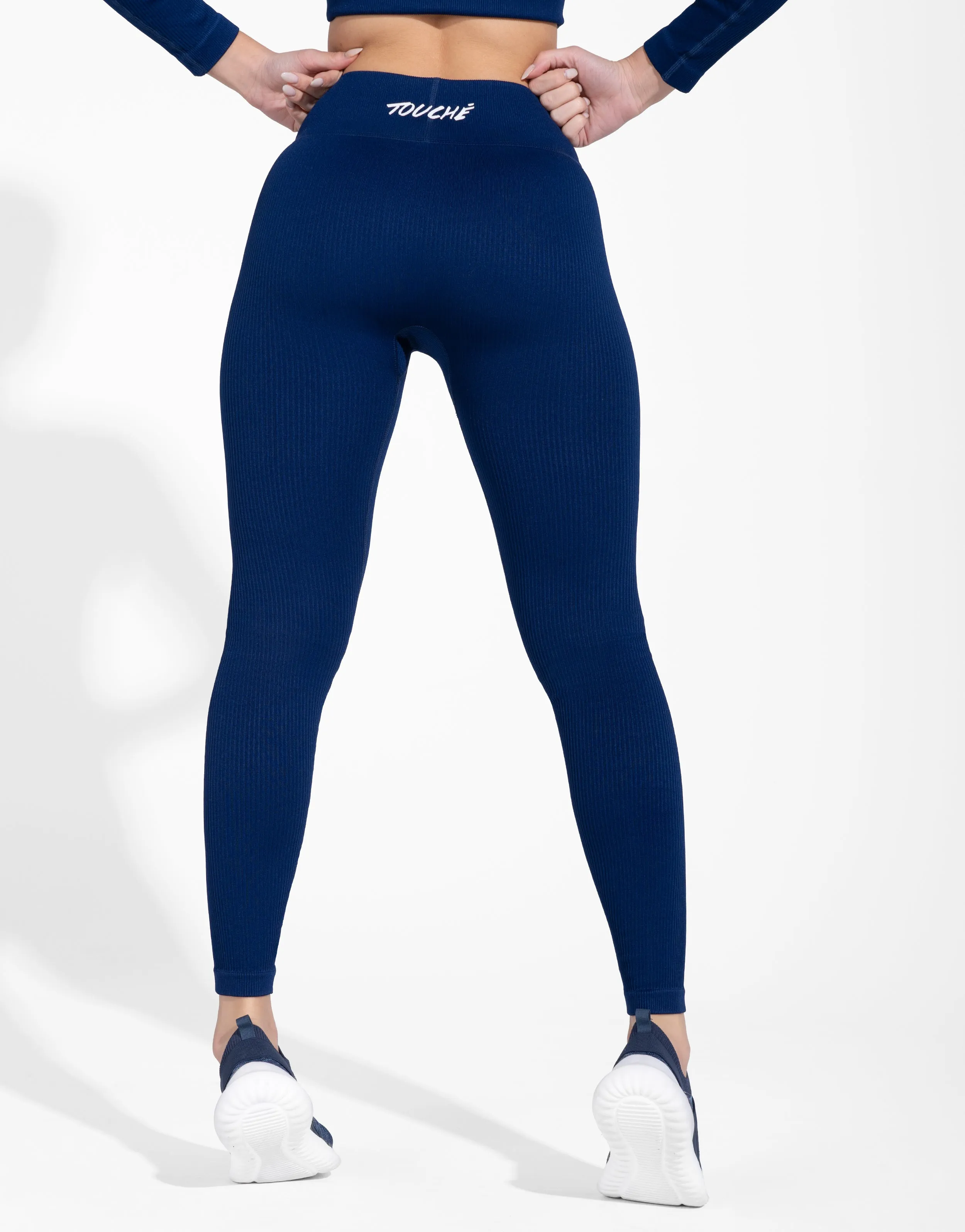 STRAP UP DARK BLUE SEAMLESS Outdoor Lover Compression Support Breathable Feel