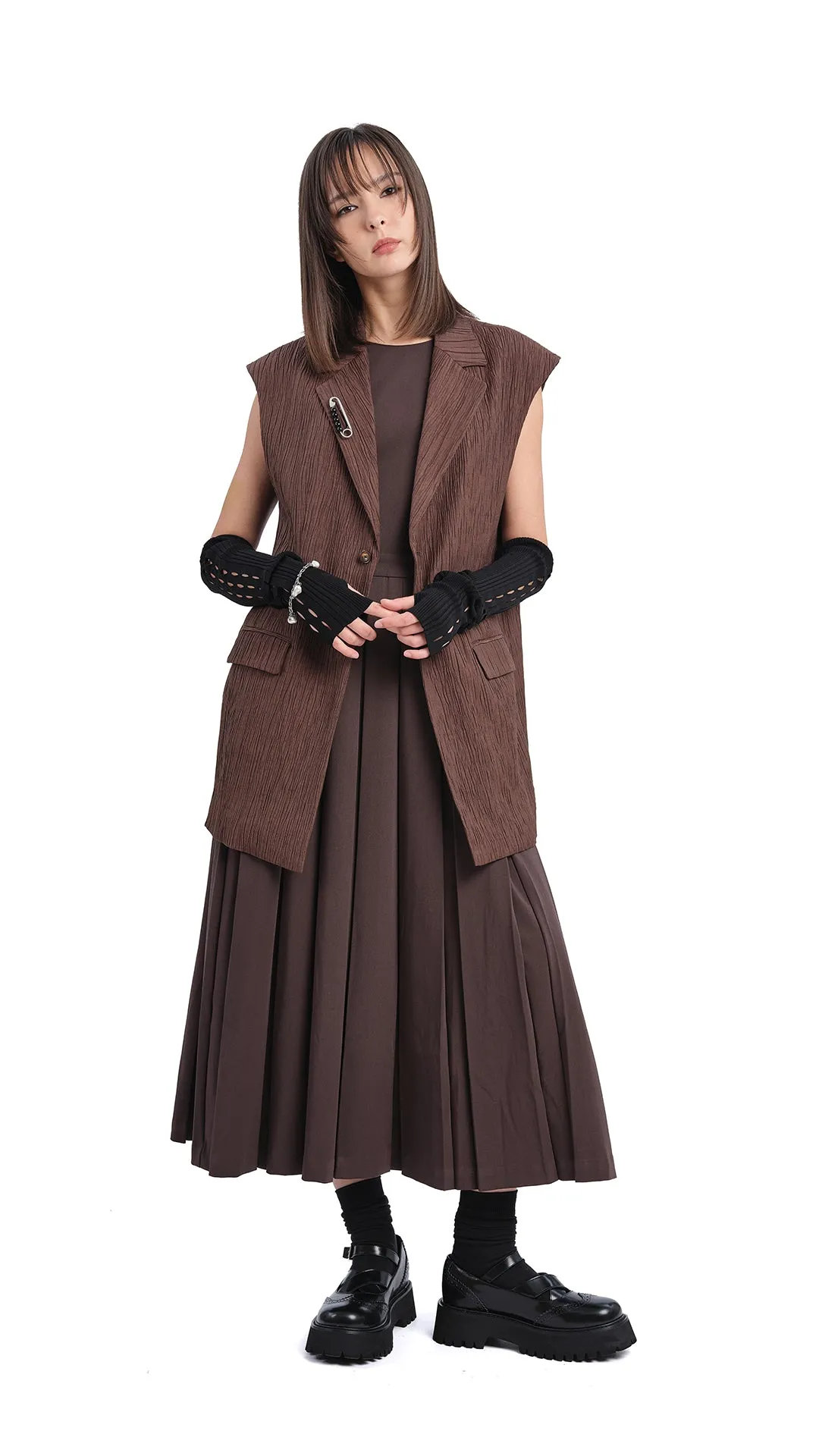 Night Out Pleated Cut-out Dress