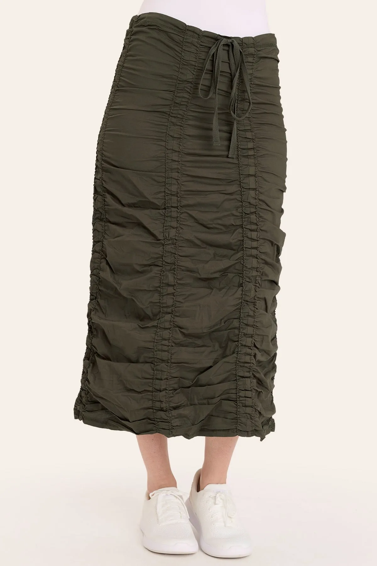 SeamlessTransition Double Shirred Panel Skirt