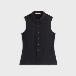 Multi Panel Engineering Kith Women Aki Backless Button Down Tank - Black