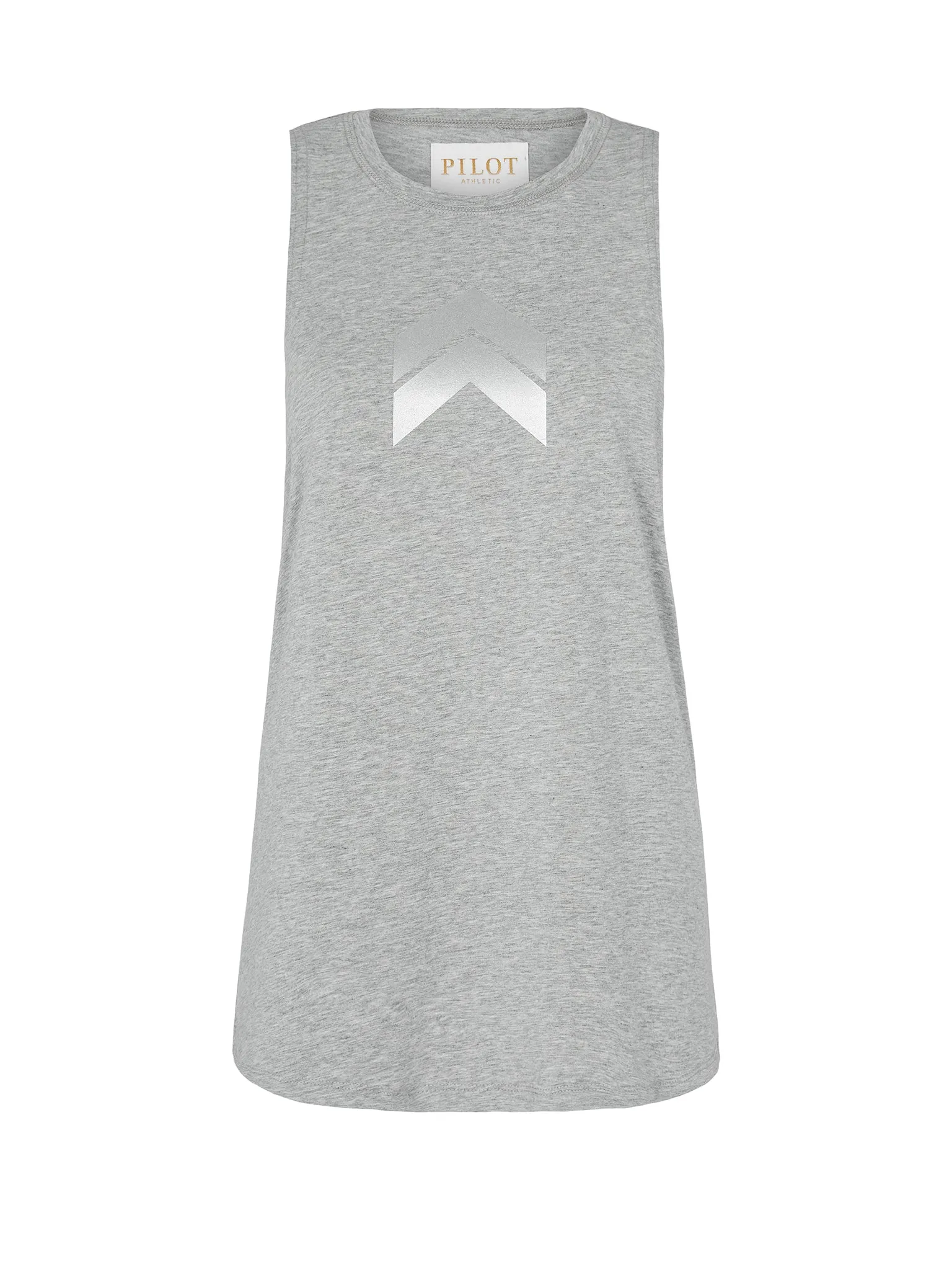 Smooth - operating border patrol JACQUELINE HIGH NECK SINGLET - GREY MARLE