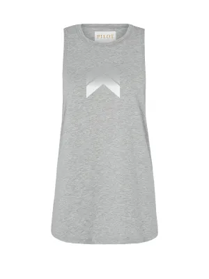 ergonomic JACQUELINE HIGH NECK SINGLET - GREY MARLE
