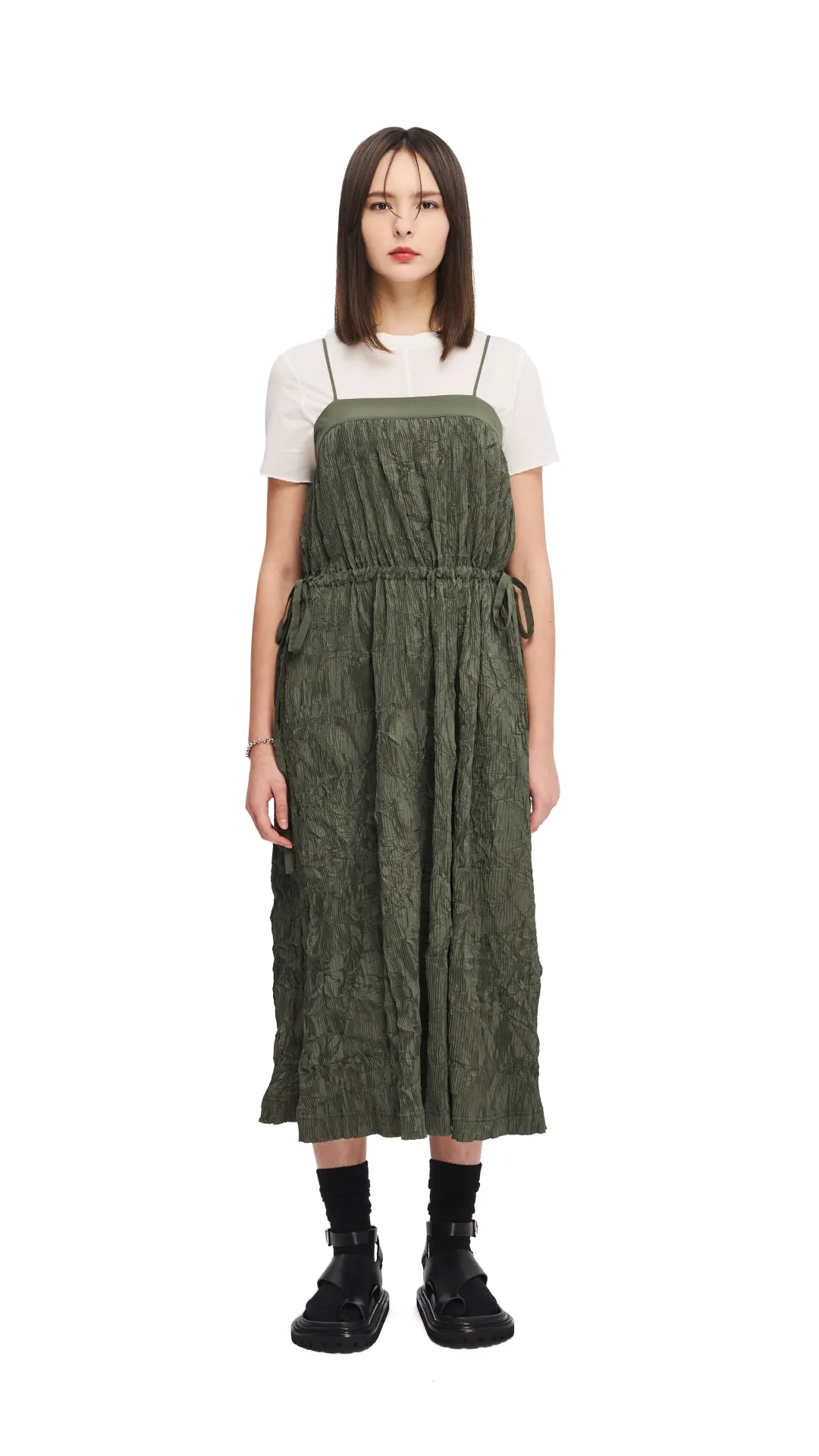 Couple Look Crinkle Pleat Dress