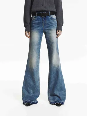 Always Appropriate Raw Hem Flare Jeans