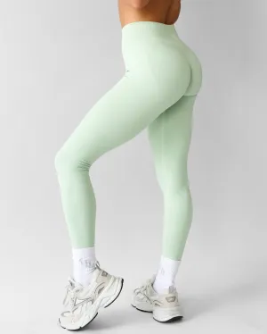 Four Way Stretch Budget Friendly Travel Outfit Ascend Leggings 27" - Lime